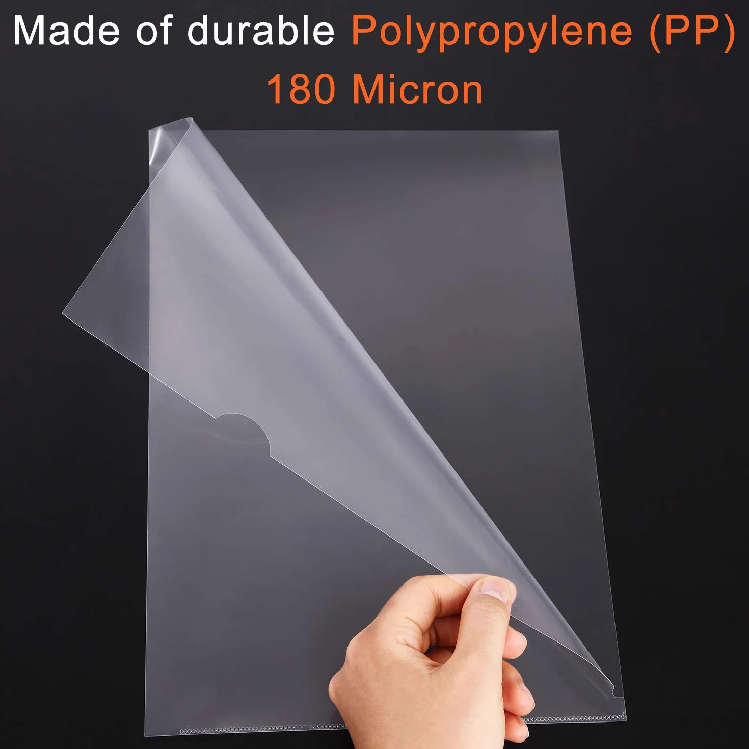 Carpetas Transparentes de Plástico A4 180 micrones PP 30 unidades para Documentos Oficina Escolar