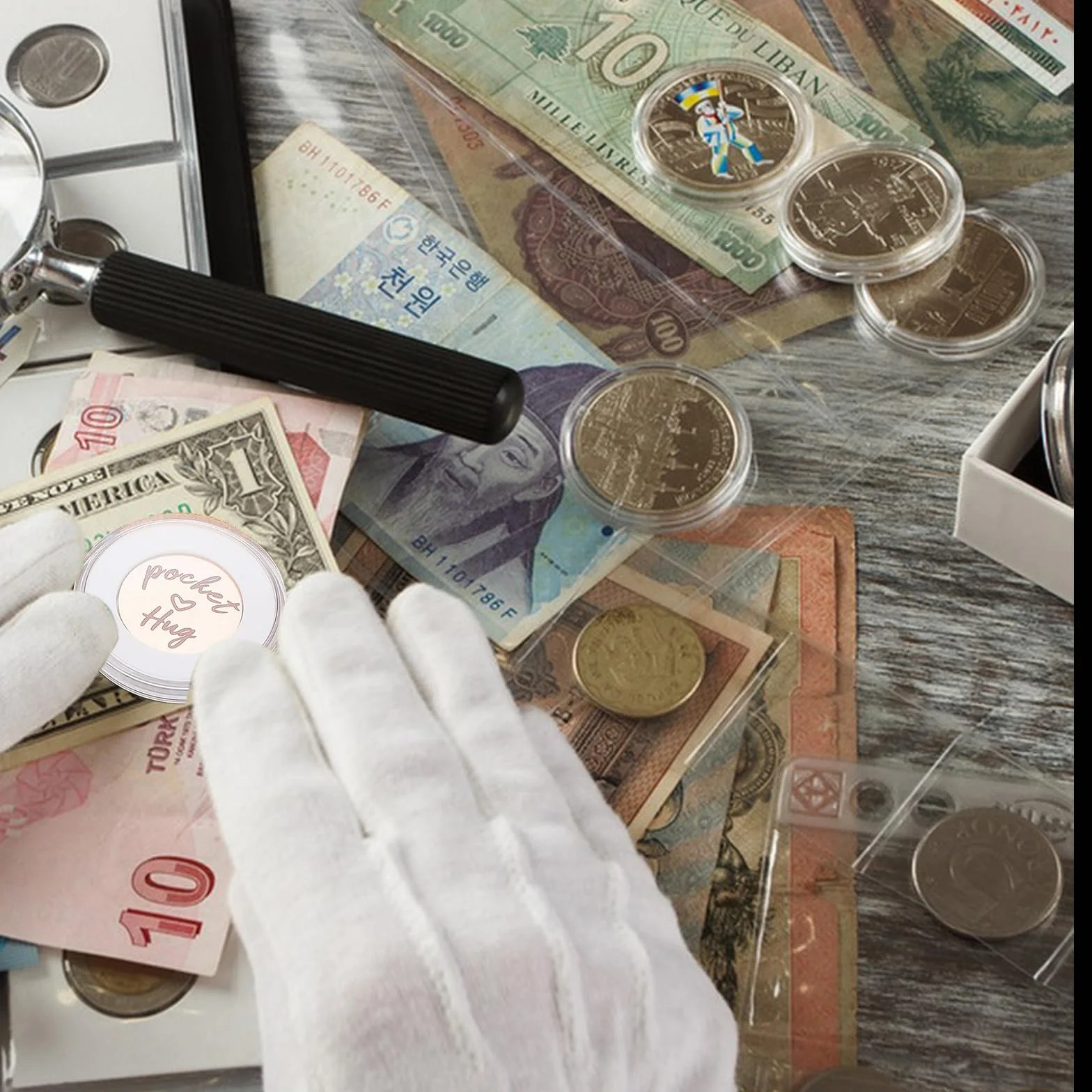 Juegos de Cápsulas para Monedas, Portamonedas de 46 mm, 40 Caja para Monedas Exposición