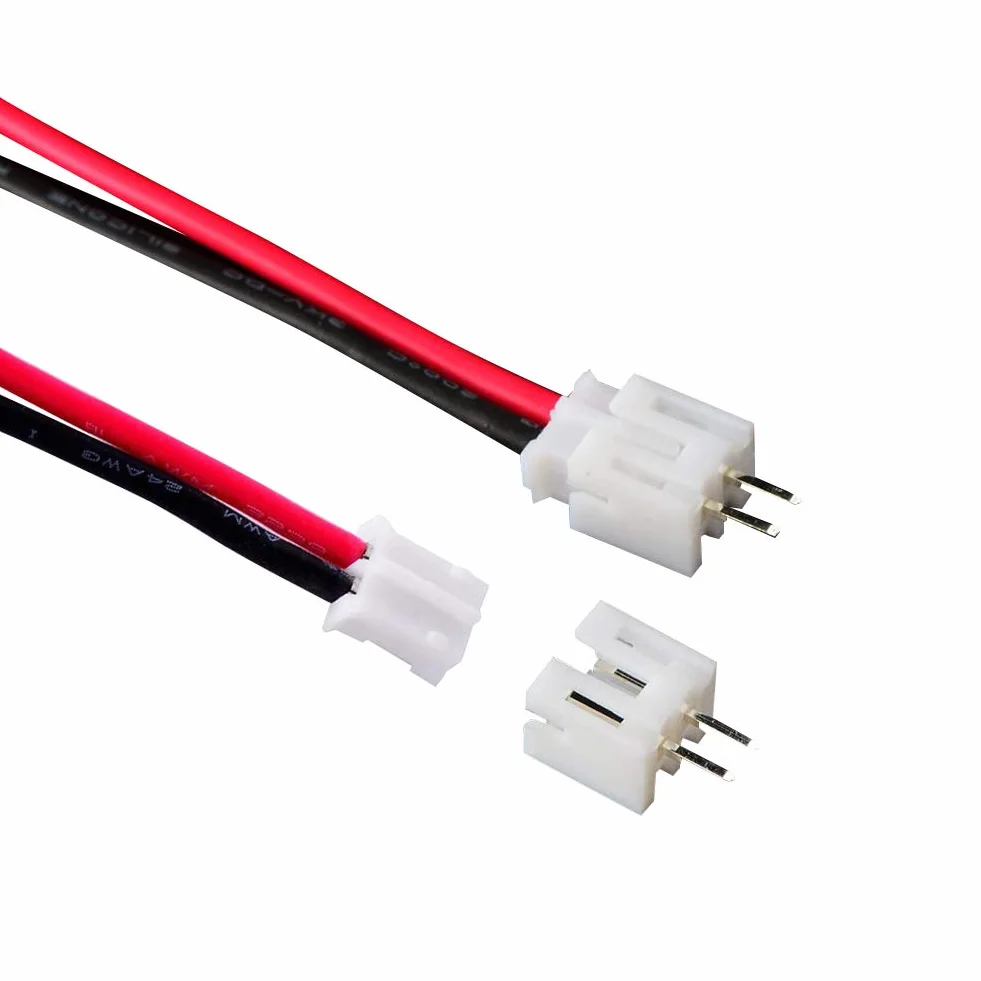 YIXISI 20 Pares Micro Conector JST-PH 2.0 2-Pines Enchufe Macho y Cable 10cm
