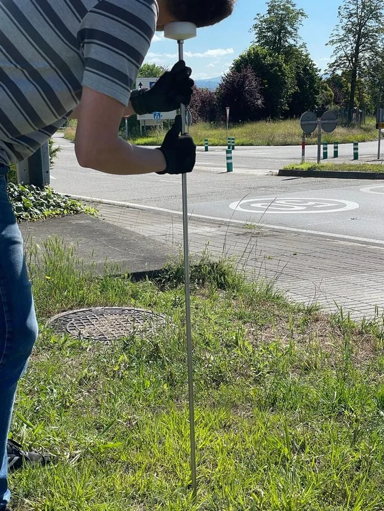 GEOFONO, TROMPETA DE ESCUCHA DETECCION FUGAS EN TUBERIAS DE AGUA, FUGAS DE AGUA, ACERO INOXIDABLE, DEMONTABLE.