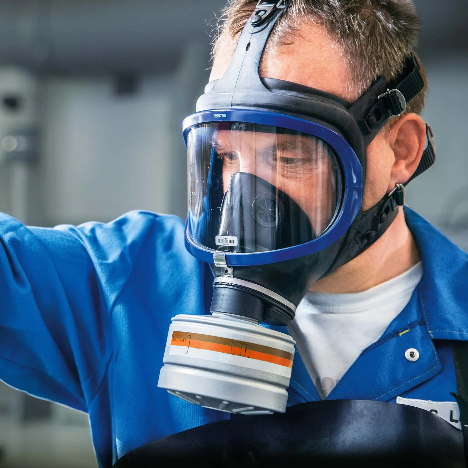 Dräger X-plore Rd40 filtro combinado A2 P3 R D Nuclear | Para gases, vapores, partículas y yodo radiactivo | 1 ud. | Filtro de repuesto para la máscara de protección