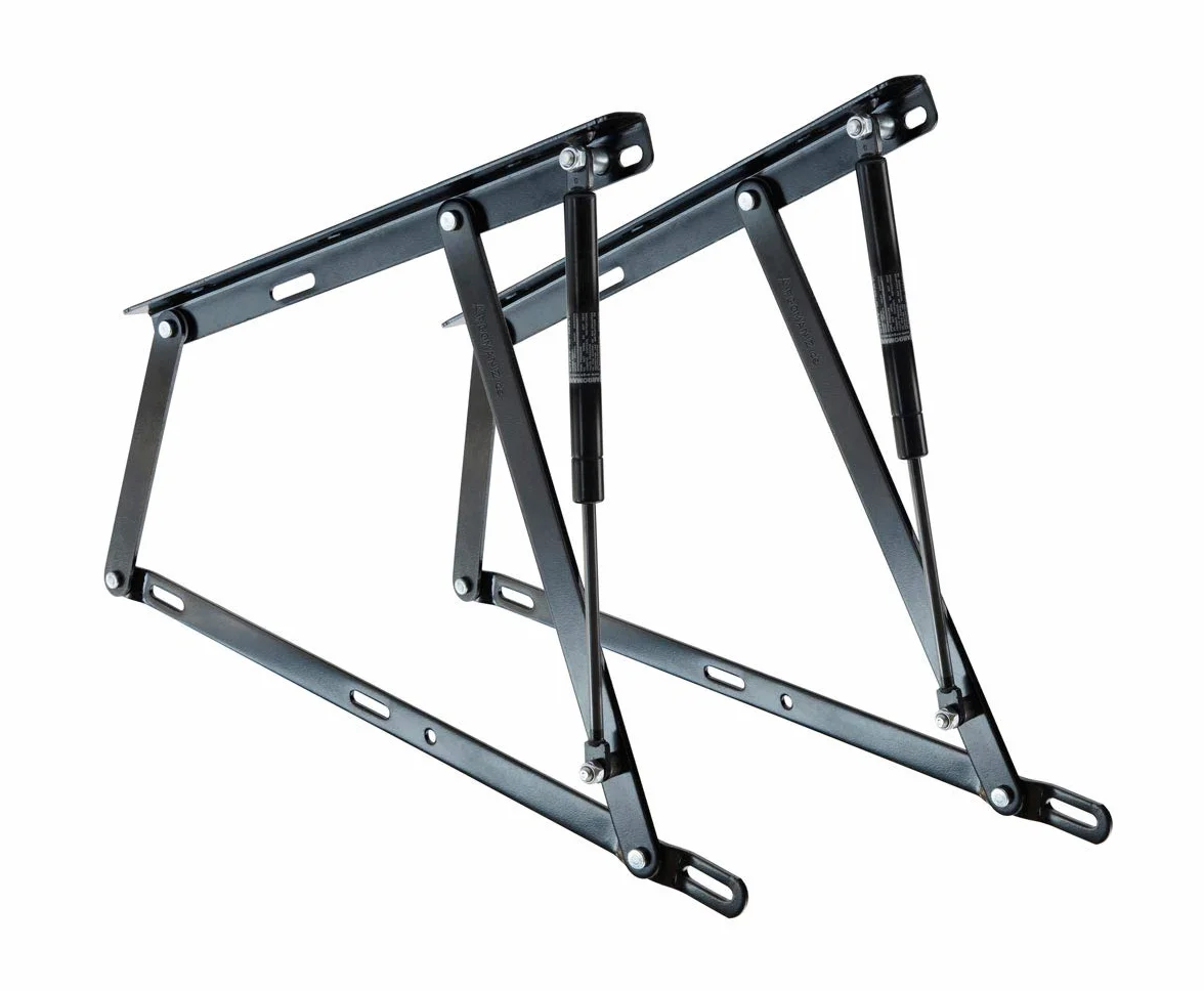 Juego de 2 bisagras para canapé con resortes de 900N - Ideal para canapés de 105 cm - Sistema de arandelas de Nylon anti ruido - Cuens