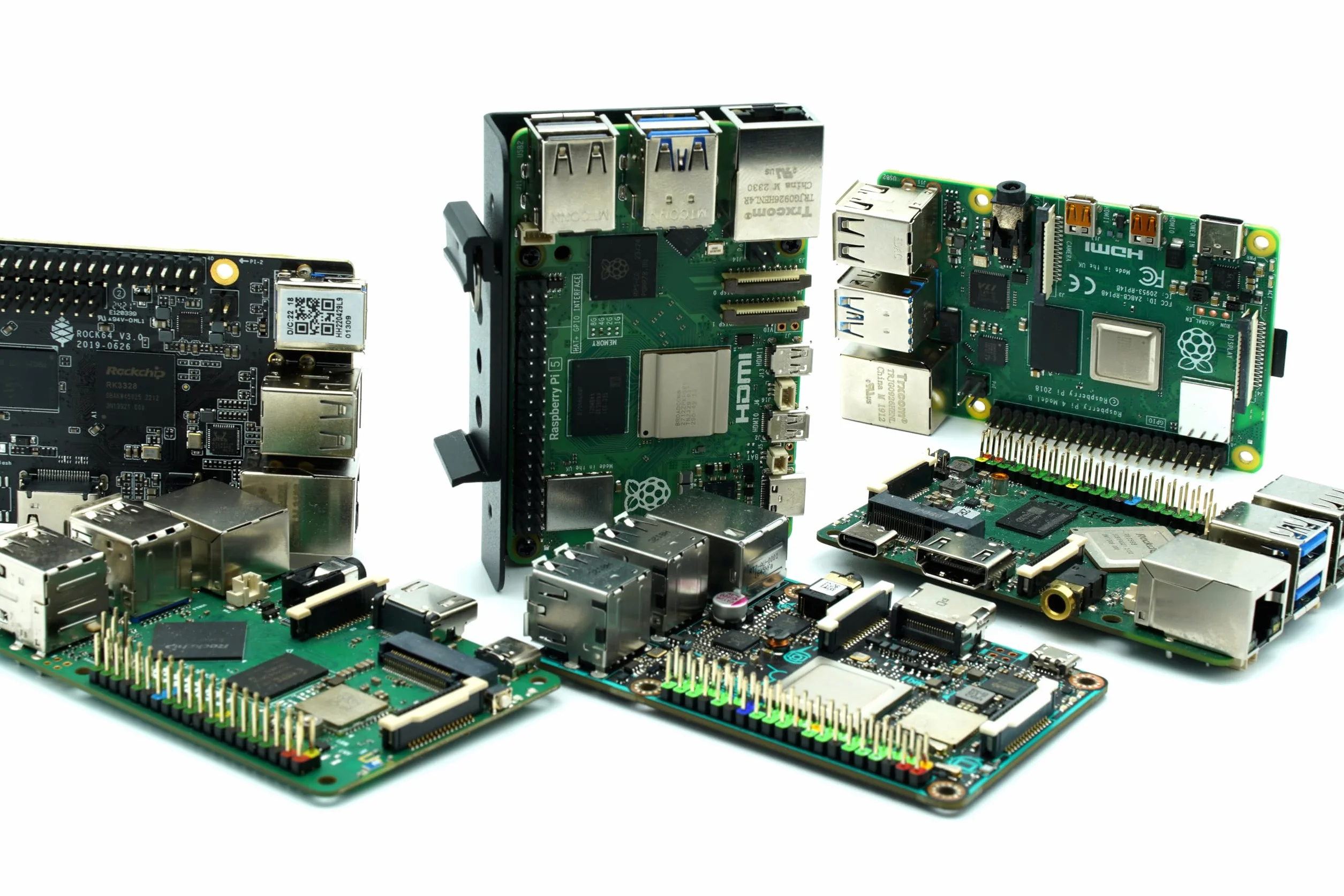KKSB Cases Raspberry Pi - Soporte para carril DIN compatible con Raspberry Pi 5, 4B, 3B y otros SBC con el mismo patrón de agujeros de tornillo, acero con recubrimiento en polvo, 6 posiciones de