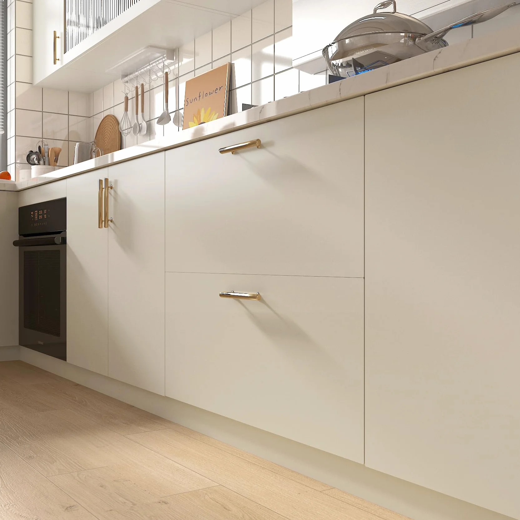 Livelynine Papel Adhesivo para Muebles Beige Mate 40CMx10M Vinilo Adhesivo Cocina Beige Liso Lavable Papel Autoadhesivo Pared Baño Dormitorio Vinilos Adhesivos para Puertas de Armario Papeles Pintados