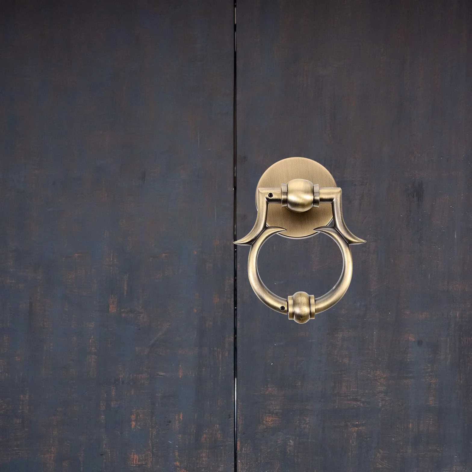 Llamador de Puerta de Aleación de Zinc Diseño Europeo Redondo Envejecido Aldaba de Seguridad para Puerta Principal Accesorio Decorativo para Hogar Herraje Resistente y