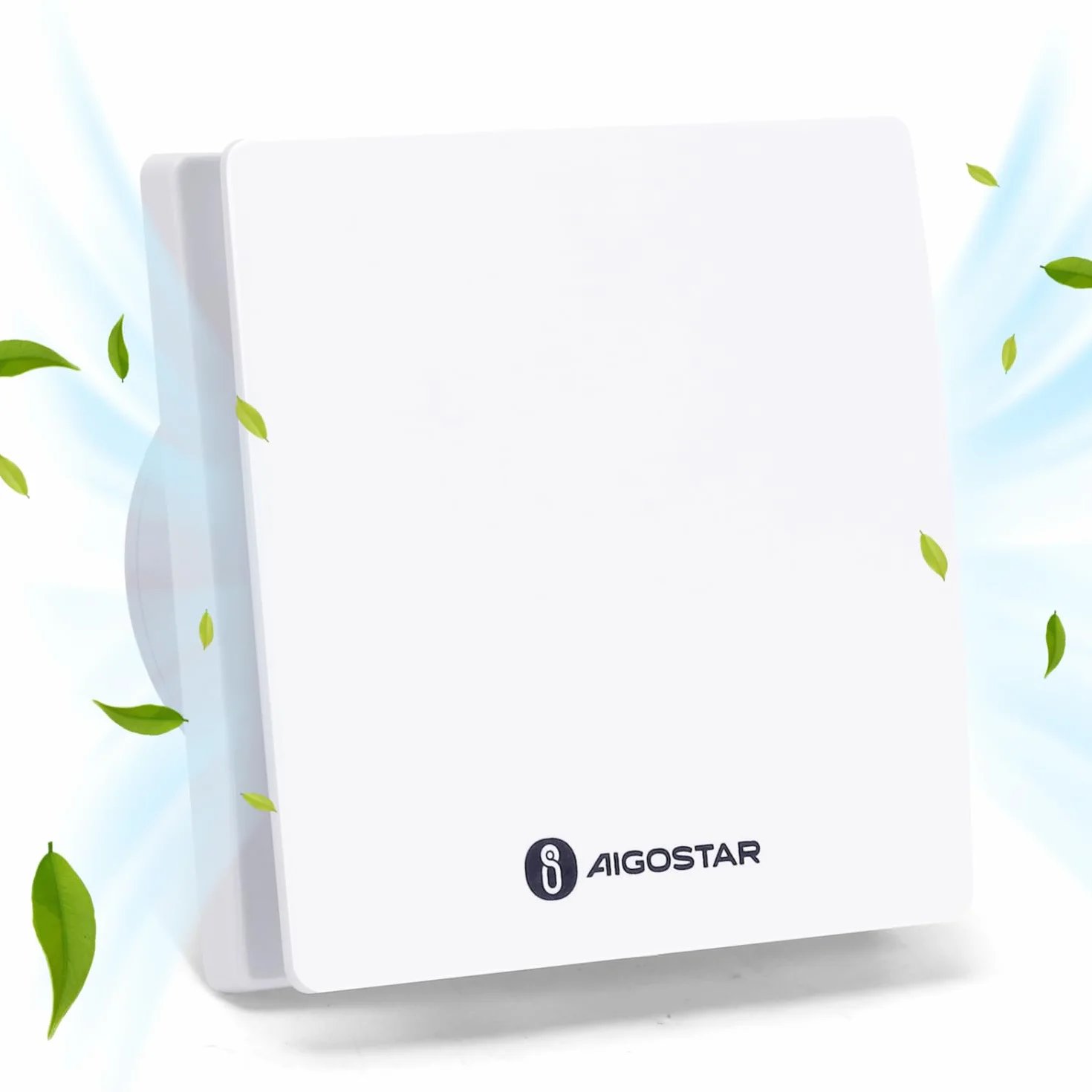 Aigostar Extractor de Baño 150mm, Extractor de Aire Silencioso 18W con Válvula Anti retorno