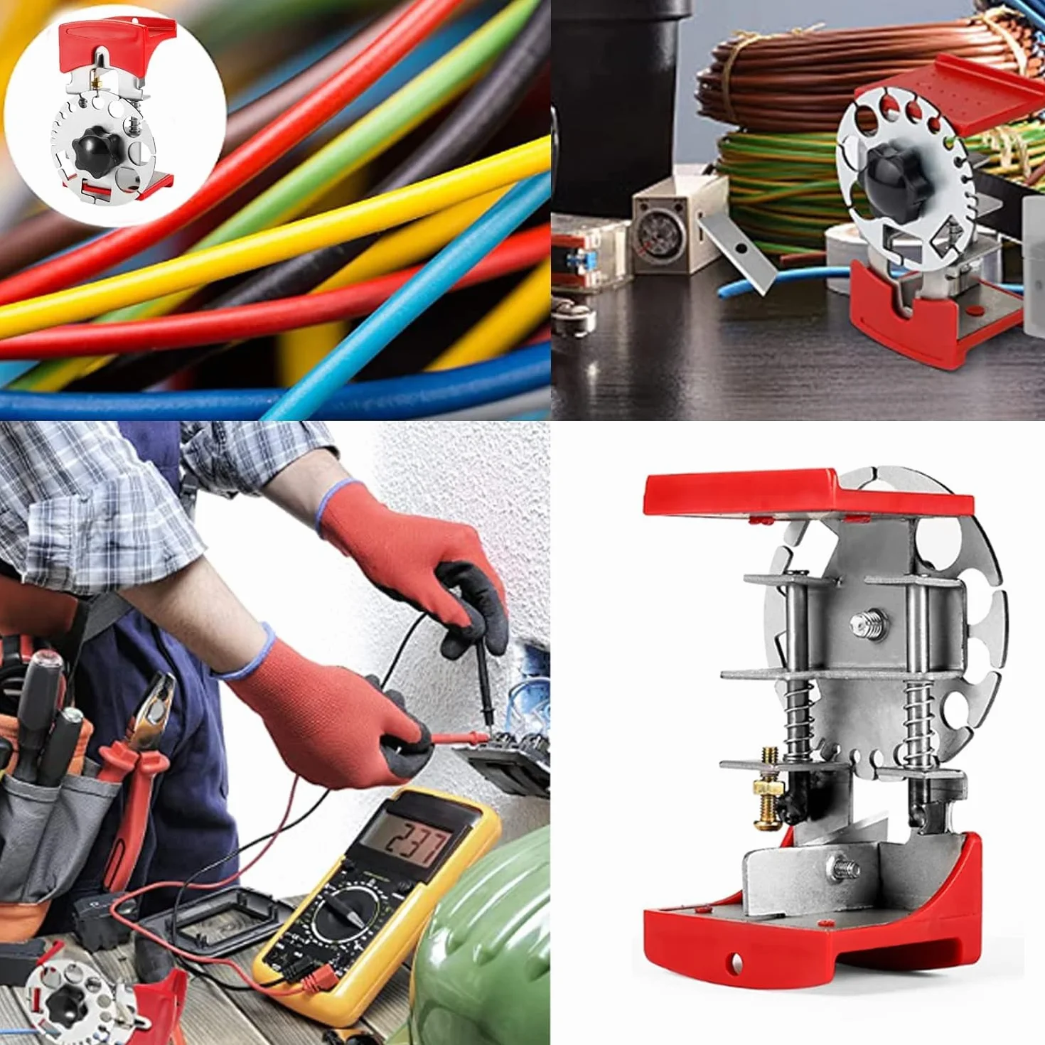 Pelacables Mano Universal,Peladora Manual Alambre De Cobre Herramienta,Pelacables Multifuncional Profundidad De Corte Ajustable,para Pelar y Cortar Cables 2 en 1 Para Cables de Diferentes Diámetros