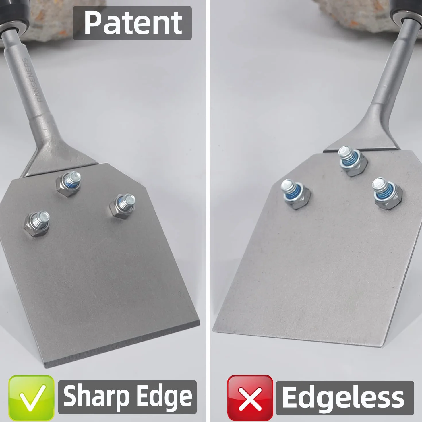 Cincel de espátula SDS-Plus P08, 250 x 100mm, para pegamento, alfombra, color y herramienta de Limpieza de Pisos, Fabricado en acero elástico 65Mn