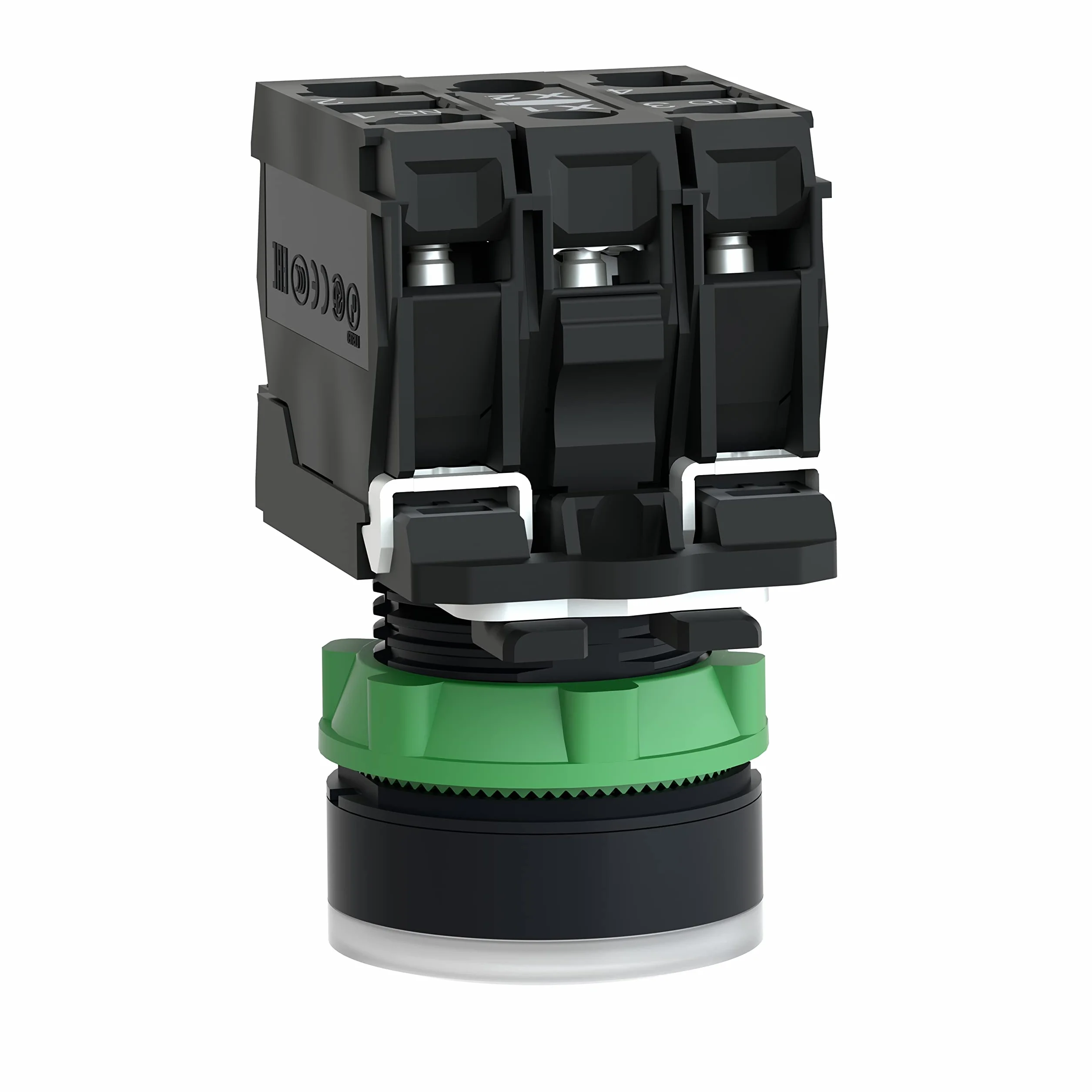 Schneider Electric XB5AW31M5 Pulsador Luminoso, 1NA+1NC, 220-240V, 22mm Ø, 57mm x 30mm x 42mm, Blanco