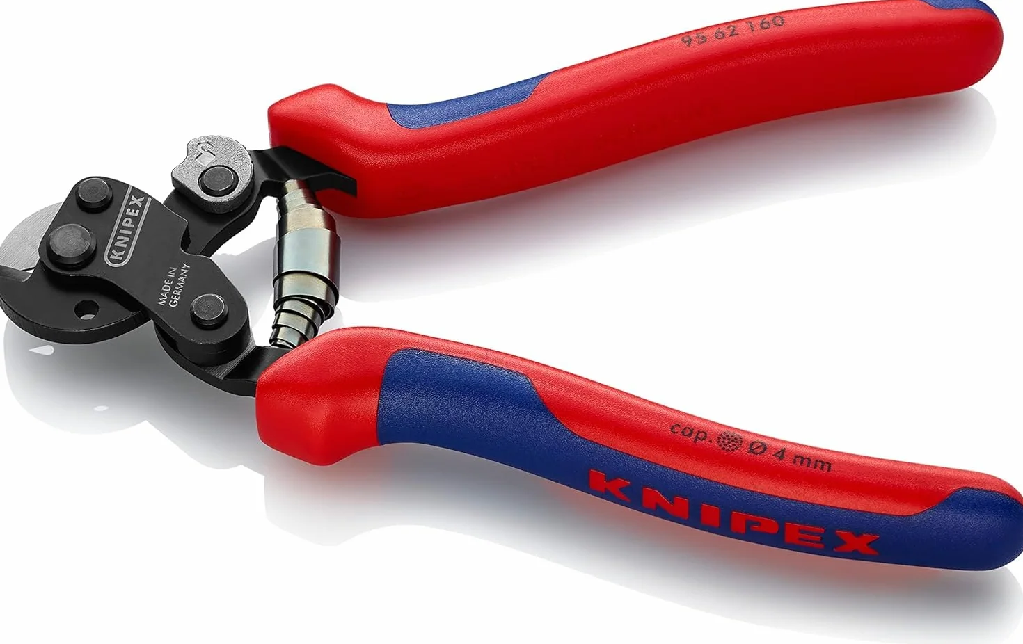 KNIPEX Cortacables para cable trenzado también para cables trenzados de alta resistencia con mangos multicomponente 160 mm, 95 62 160