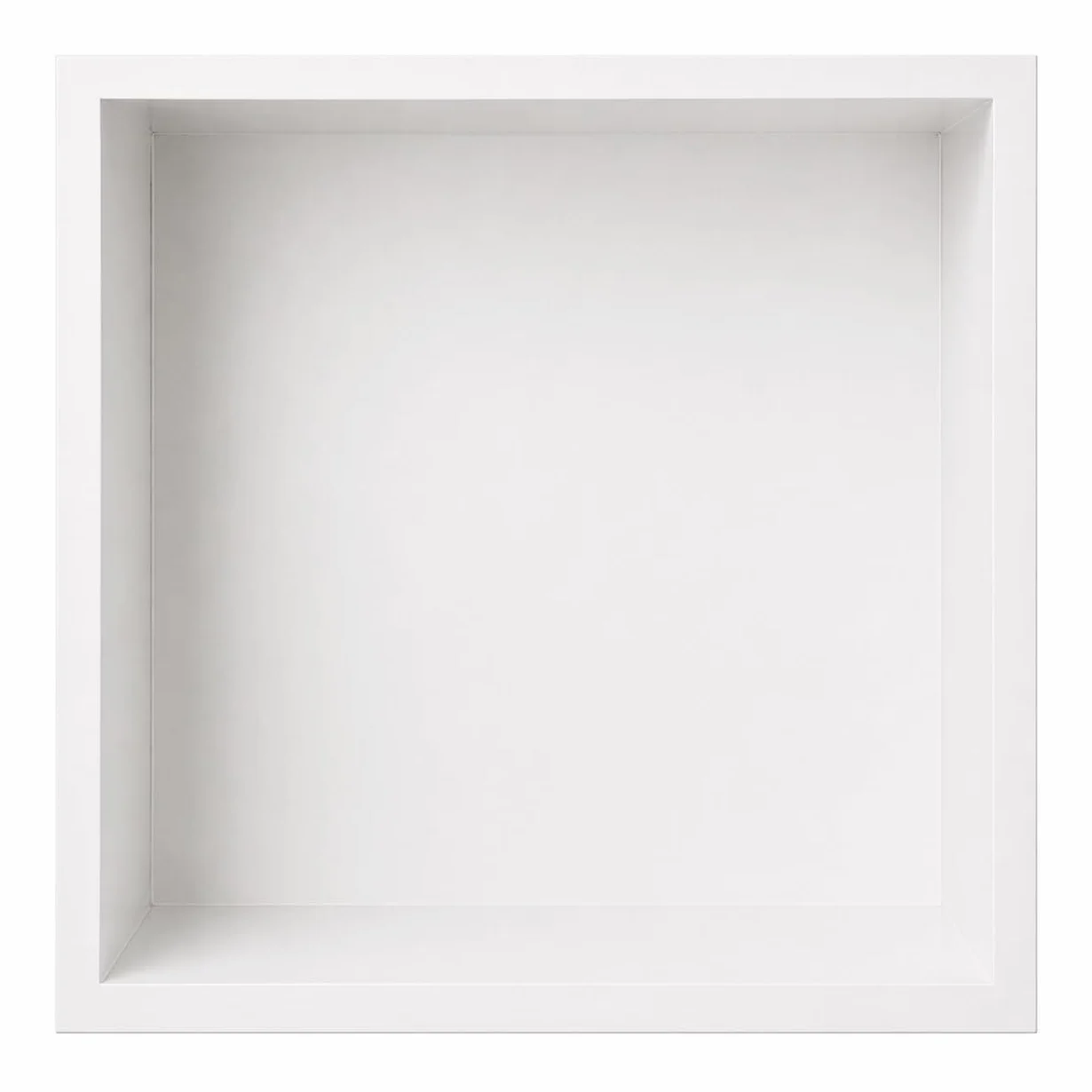 MEDIMEX - Hornacina Ducha Empotrable Atlantic HOR001 Nicho Baño Acero Inoxidable 304 | Cuadrada 33x33 cm Profundidad 10 cm, Estante Organizador Reforma Pared | 6 Acabados Premium (Blanco Mate)