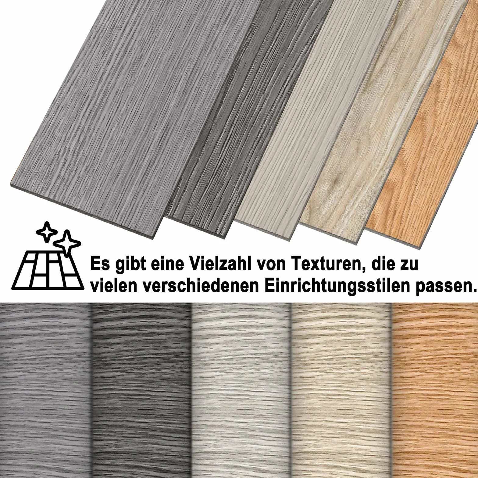 PVC Revestimiento de suelo de vinilo, laminado, antideslizante, resistente al agua, autoadhesivo, 2,51 m², 91,44 x 15,24 cm, espesor 2 mm (18 piezas, tipo B)