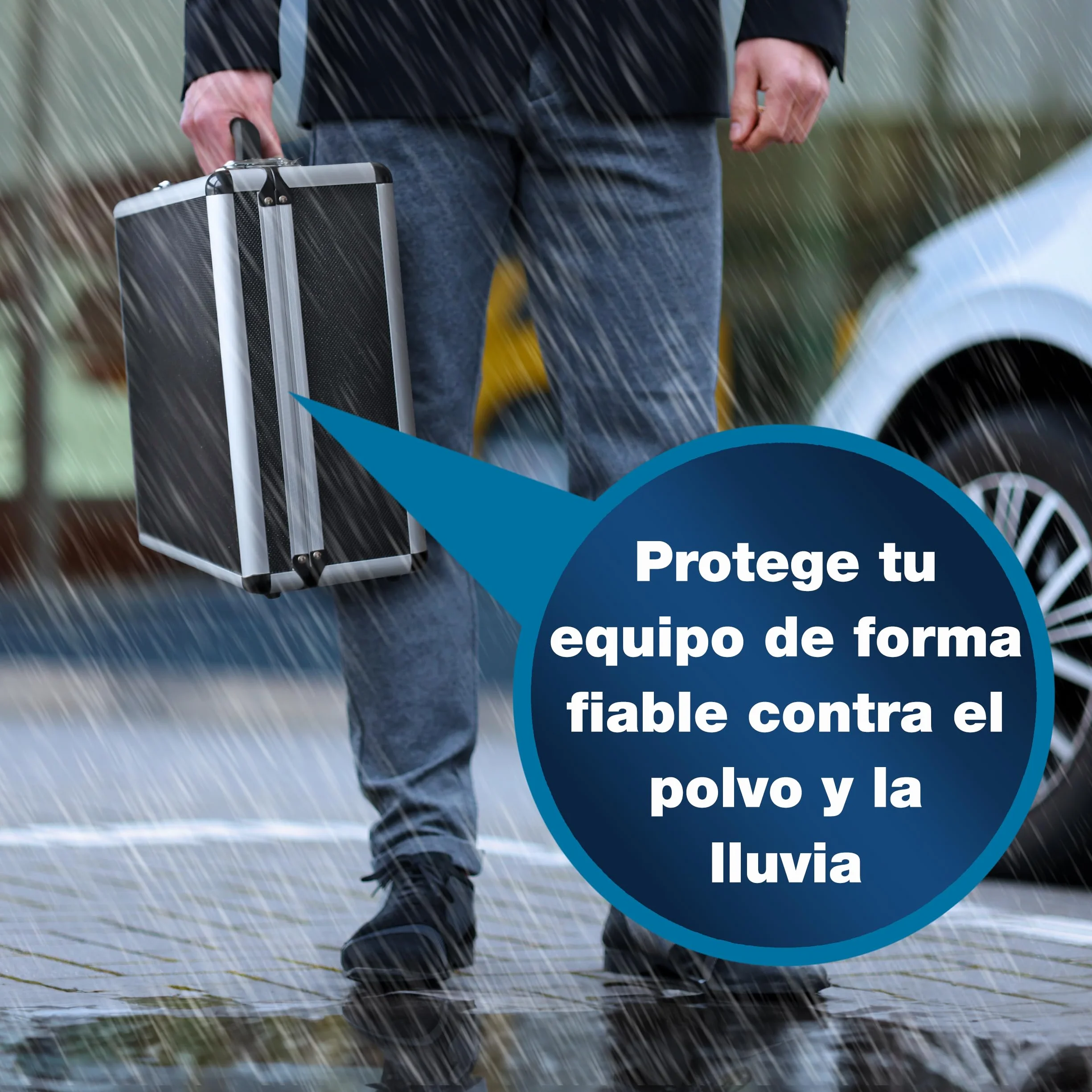 PeakTech P 7310 Maletín universal para instrumentos de medición, resistente, con cerradura