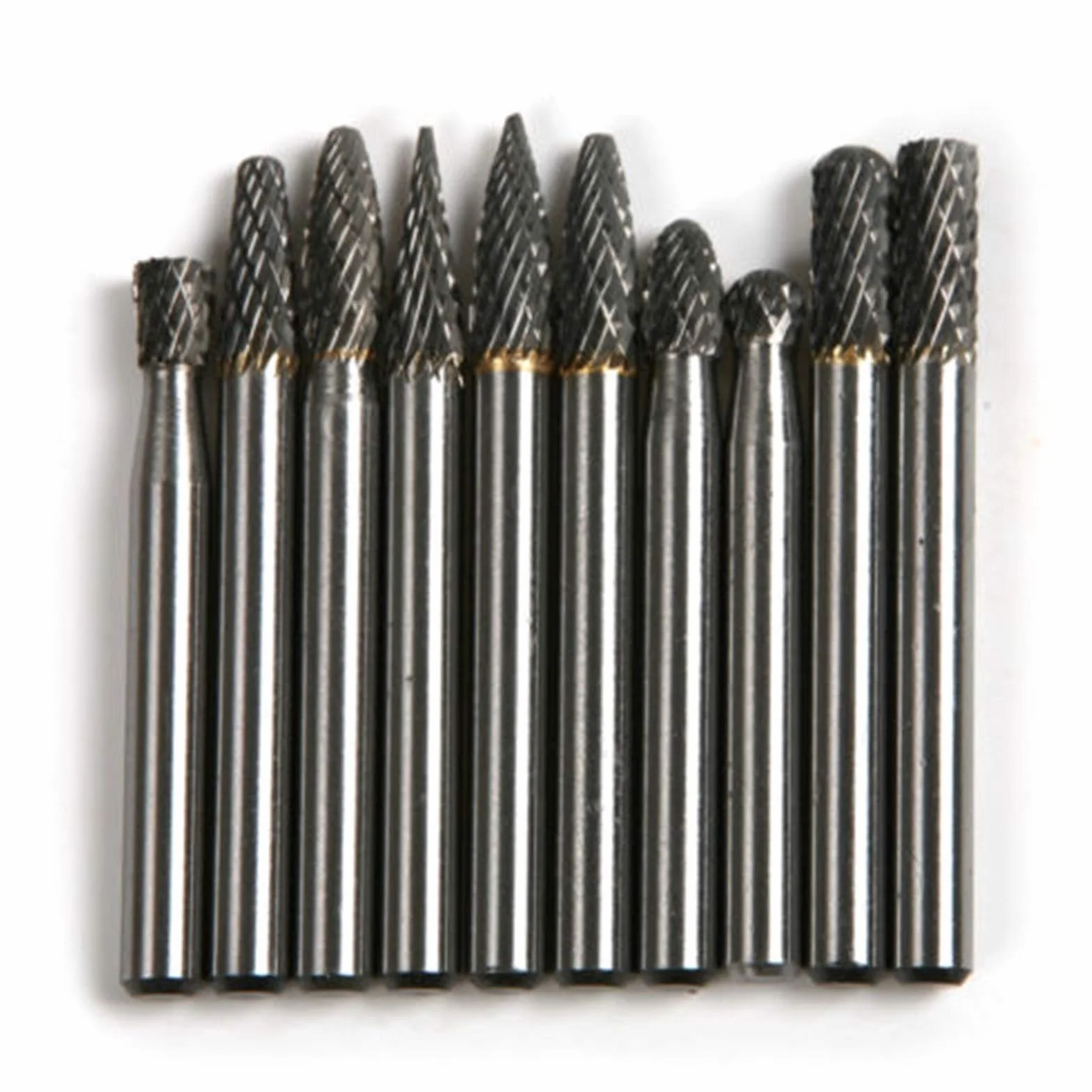 Limas de metal for acero, herramientas mecánicas, Lima de escofina de metal, 10 piezas, lima rotativa de carburo de tungsteno de 6 mm, lima de punta, cabezal de afilado, lima resistente