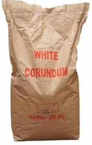 BOLSA DE DE CORINDON BLANCO 60, 0,212 – 0,30mm gramo fino para chorreadora arena, 25 KILOS