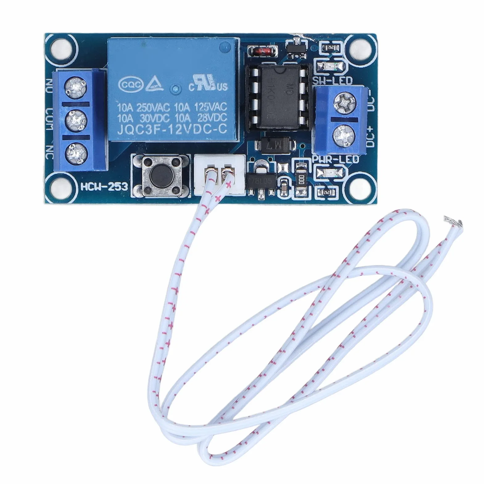 Módulo Relé Biestable 12V con Interruptor Autoblocante y Protección Polaridad Inversa para Automatización Industrial y Sistemas de Seguridad Industrial