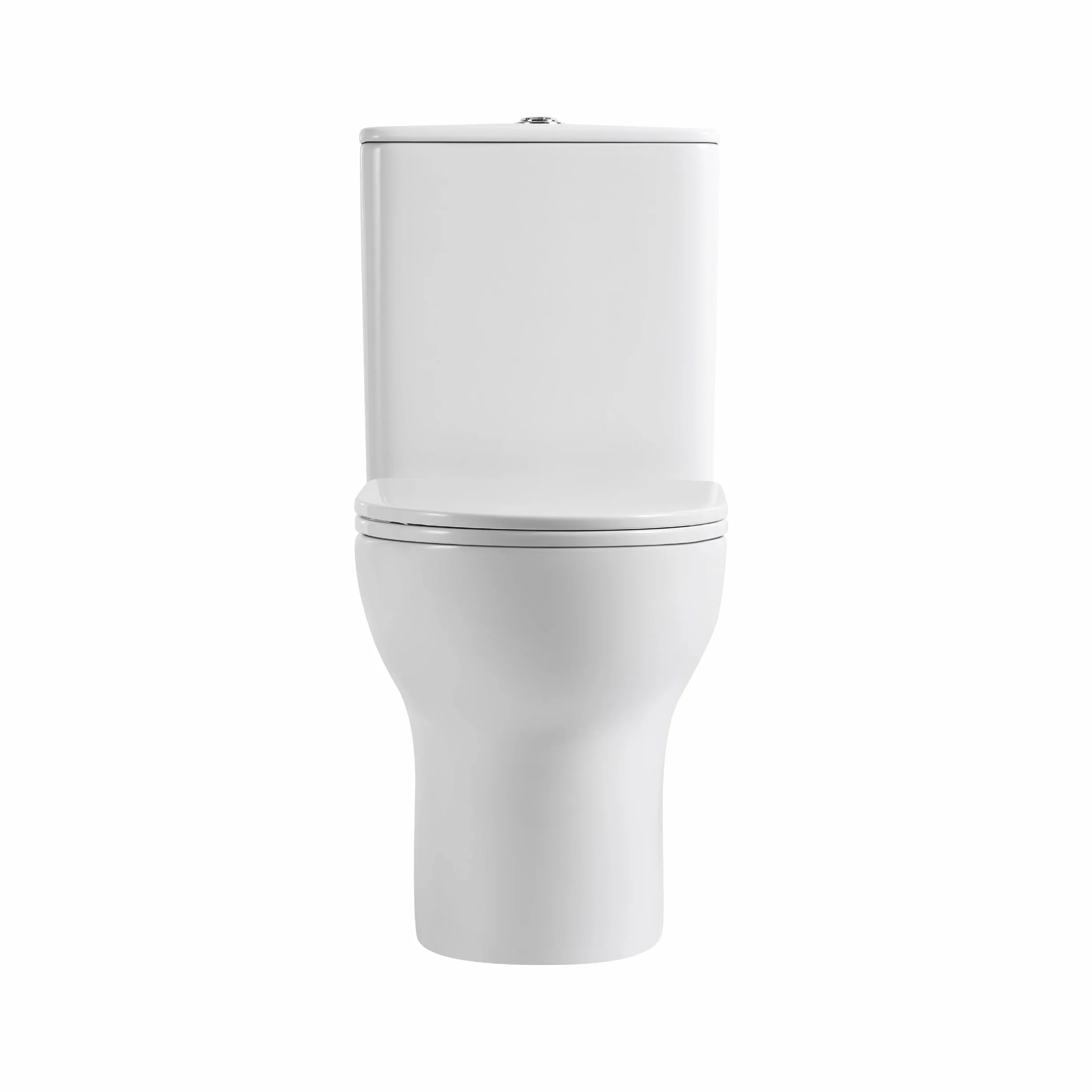 BAIKAL Inodoro de Cerámica T2. WC Compacto a Suelo con Sistema Rimless y cisterna Monobloque con mecanismo de Doble Descarga. Sanitario completo con Salida Dual y Asiento con caída Amortiguada.