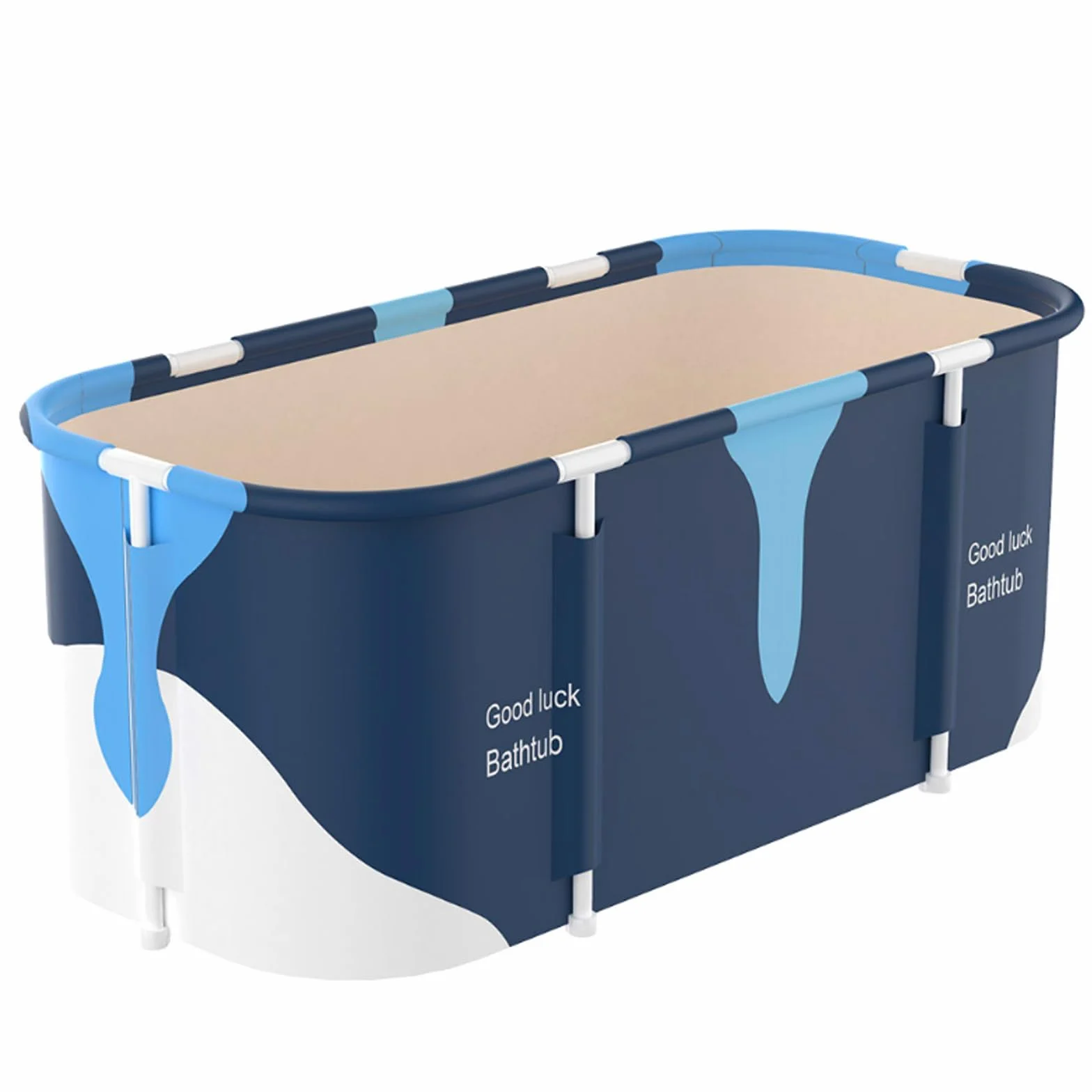 Bañera Plegable para Adultos, 120 x 55 cm - Experiencia de Baño Portátil, Instalación Sencilla, Eco-amigable, Ideal para Spa en el Hogar【Varilla de soporte de plástico】
