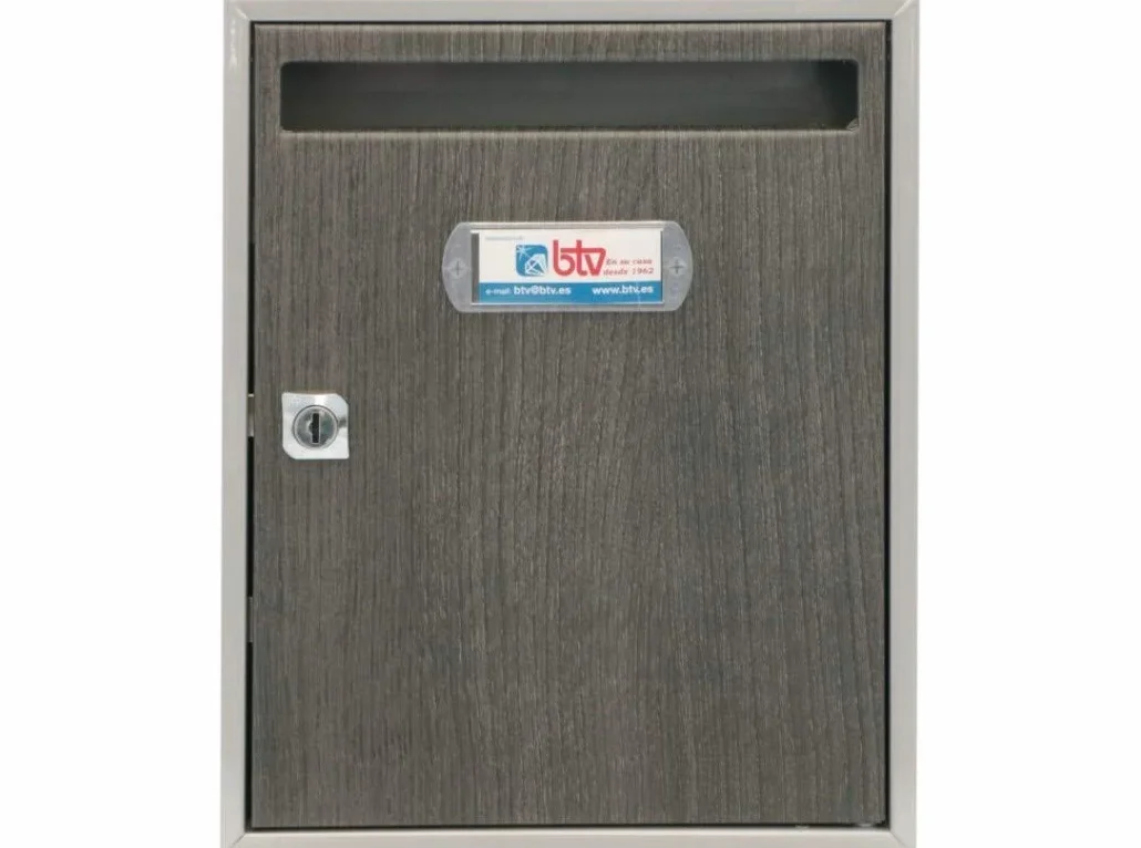 BTV BTV Buzon Interior BTV Vertical Teide Acero Gris Ceniza 300X240X80 mm 15821