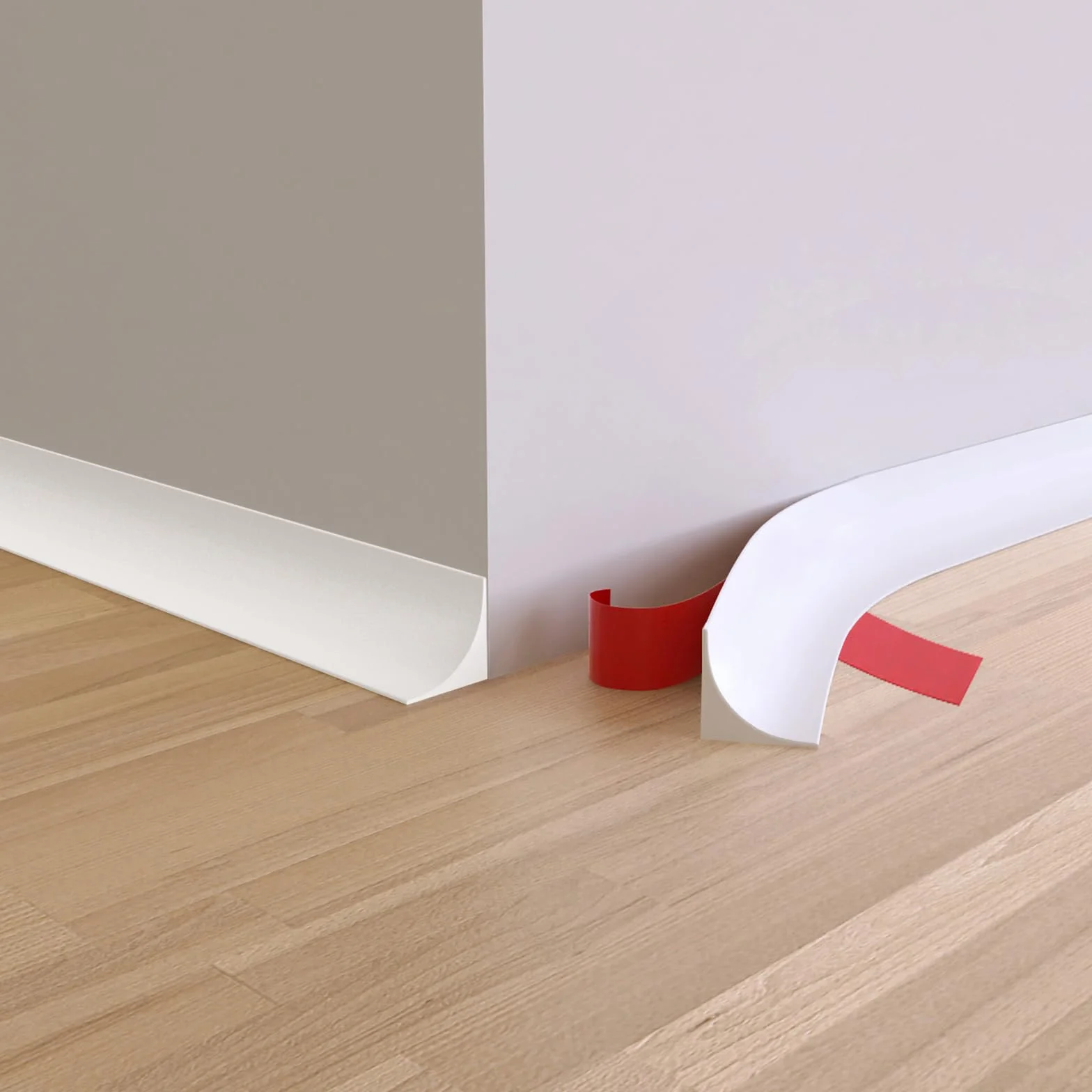 Molduras de Pared Autoadhesivas TPE Flexibles 8 Metros, Moldura Plana para Pared, Techo, Azulejos (Blanco)