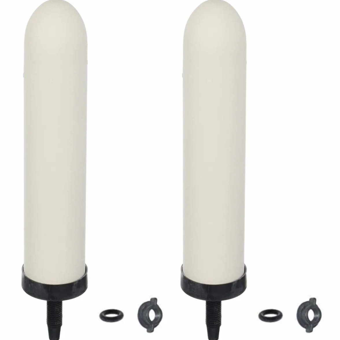 HUINING 2 velas de filtro de cerámica de repuesto de 7 pulgadas con carbón activado para sistema de filtro de agua de gravedad de encimera, cubo de agua doméstico