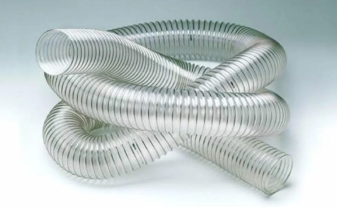 Tubo de poliuretano transparente en espiral para aspiradora de ruidos Paquete de 2,5 m (Ø 100 mm)