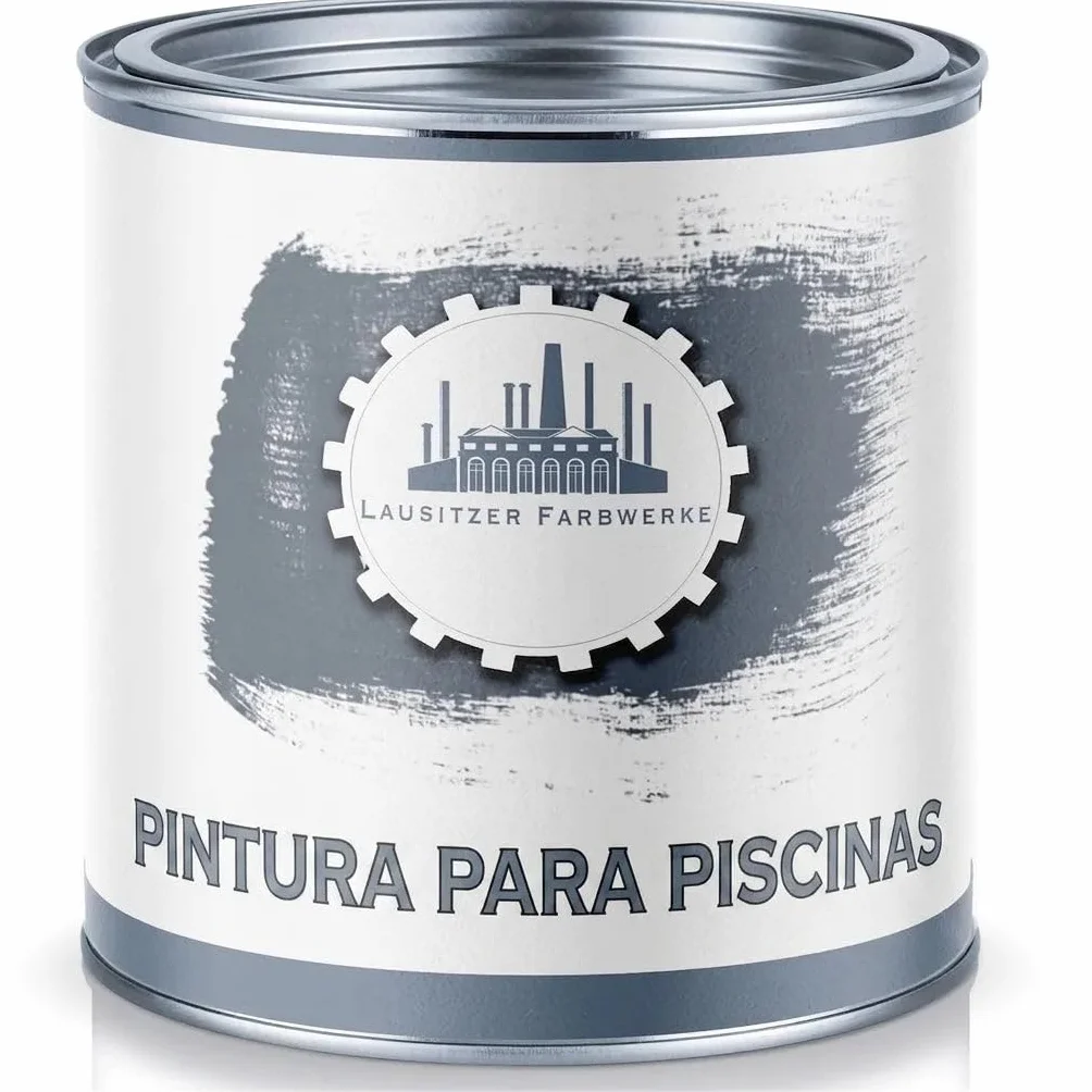 pintura para piscinas tradicional pintura para piscina recubrimiento piscinas hormigón impermeable en Azul Blanco Gris Verde Verde mar Gris claro antracita (1 L, claro) Lausitzer Farbwerke
