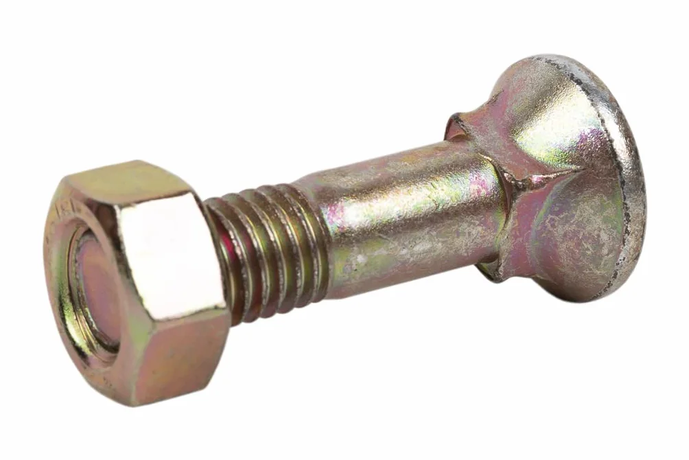 Cofan Tornillo de arado DIN 608 | Cuello cuadrado | Tuerca hexagonal DIN 934 incluida | Clase 8.8 | M7/16 x 50