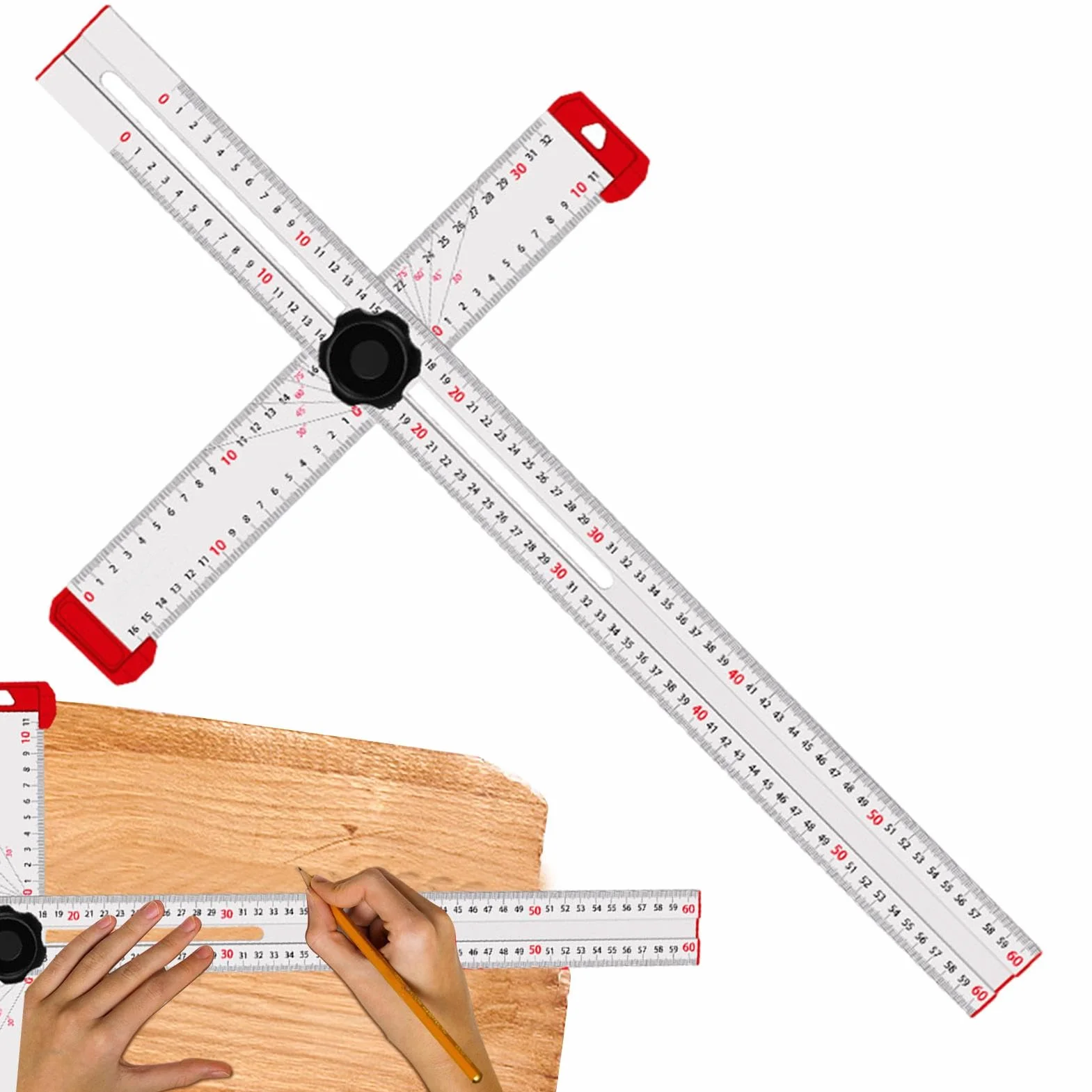 T-Square Tool | Regla de posicionamiento de perforación, regla cuadrada en T para carpintería, regla de arquitecto para trabajos de carpintero, diseño y herramientas de medición | T para carpintería, regla de arquitecto para trabajos de carpintero, diseño