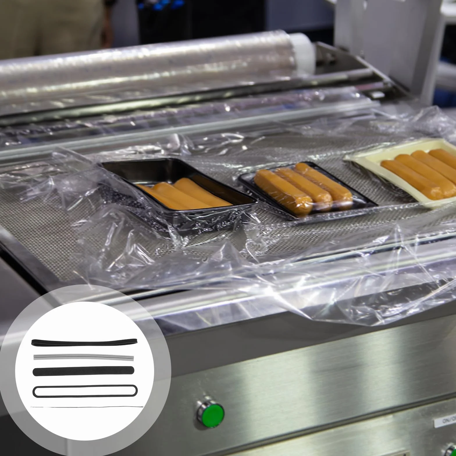 UKCOCO Tira de Silicona y Espuma Alambre Calefactor de Hierro Accesorios de Repuesto Sello Firme y Reemplazable para Máquina Selladora al Vacío para Uso en Tienda y Hogar