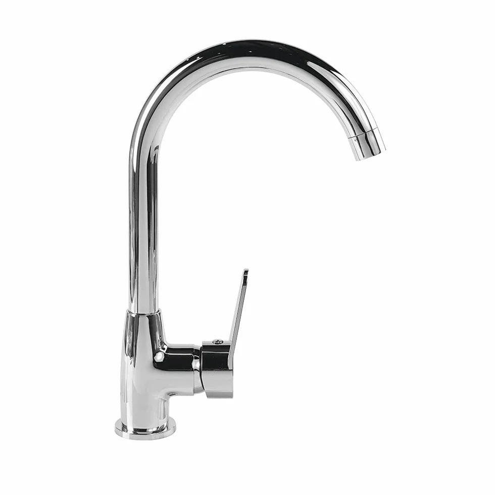Yes Grifo Monomando Fregadera de Repisa con acabado cromado para la cocina simple, sin preocupaciones