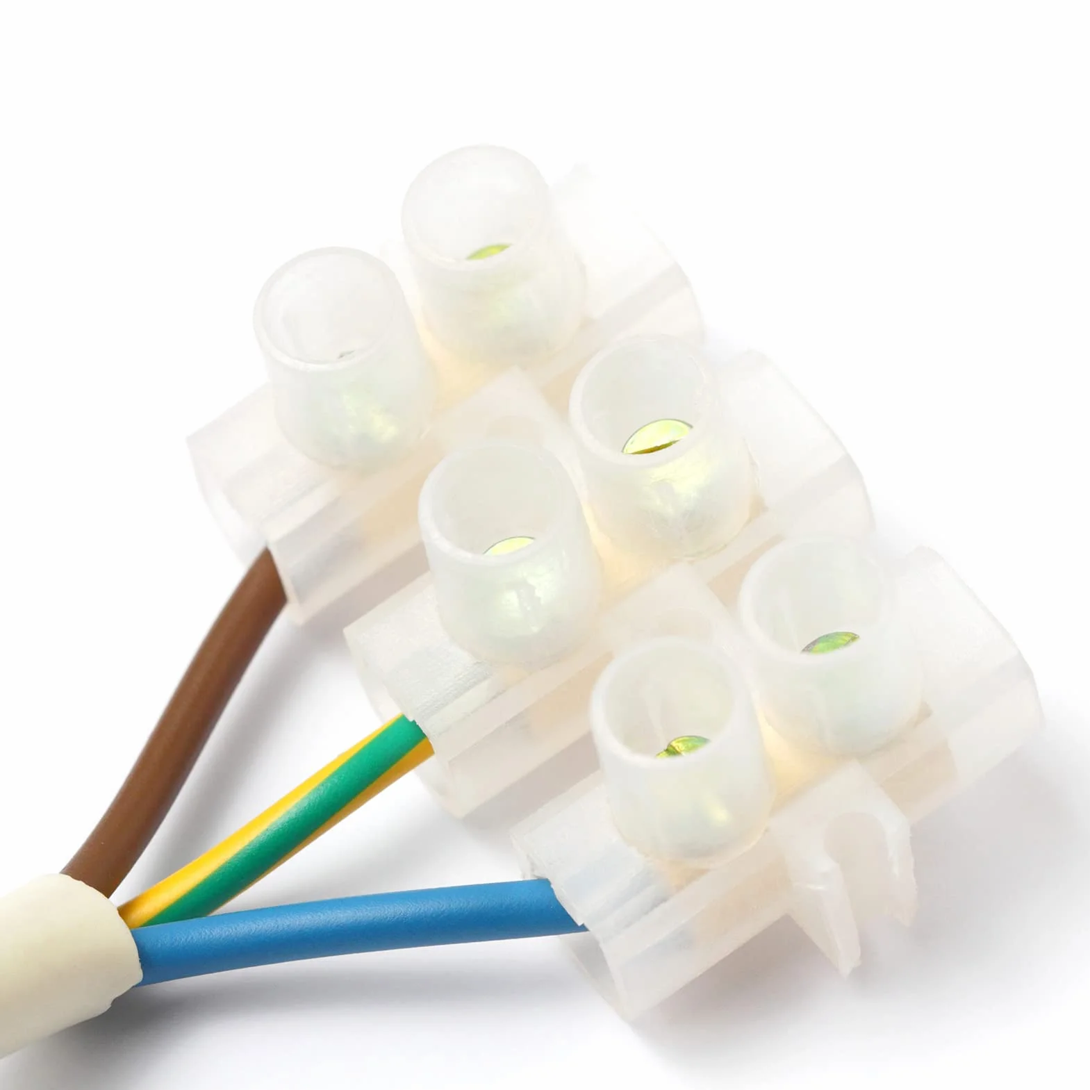 AUKENIEN Clemas Electricas 3 Valores 6 Piezas 3A 5A 10A Regletas Cables Electricos Conexion 3 5 10 Amp Doble Fila Bloques de Terminales
