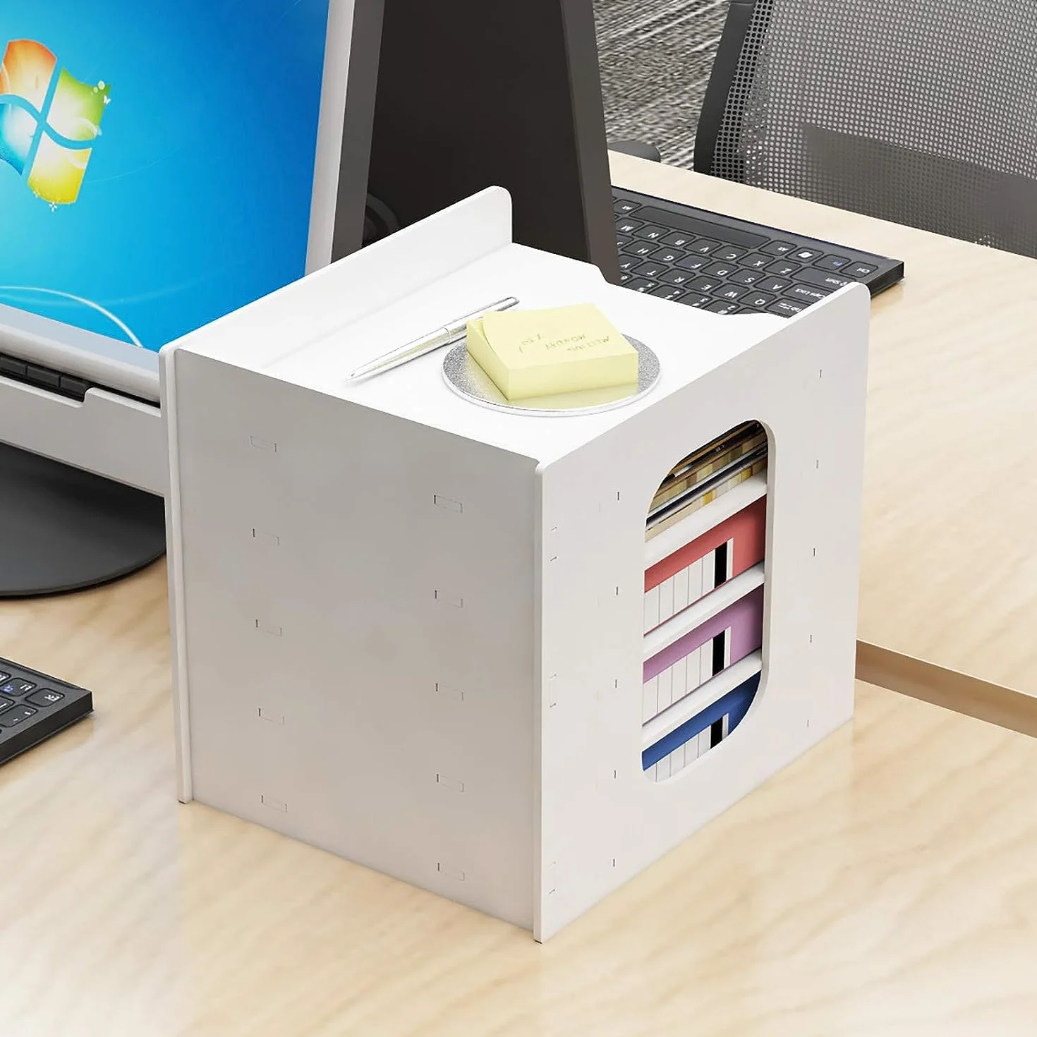 PUNCIA Archivador de Documentos A4 5 Bandejas PVC Escritorio Organizador de Archivos