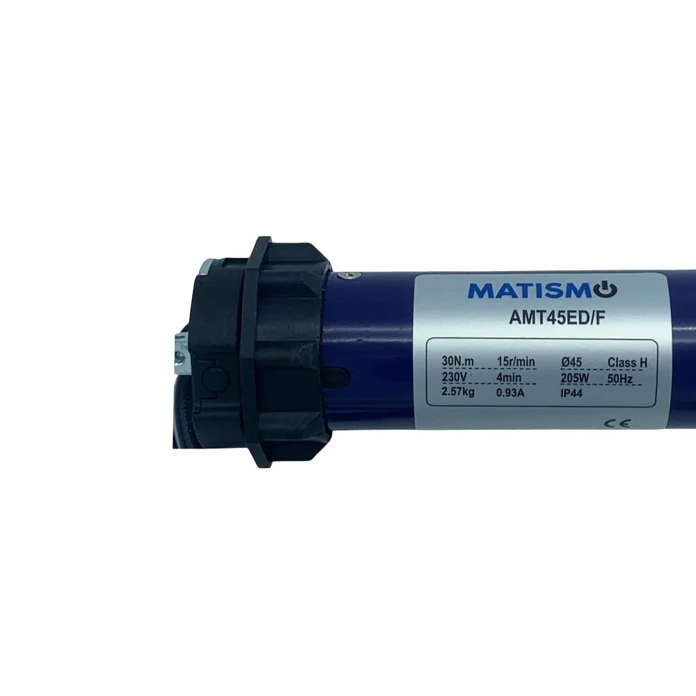 MATISMO Motor persiana con mando para eje de 60 mm AMT45ED/F - Hasta 60 Kg - Detección de obstáculos