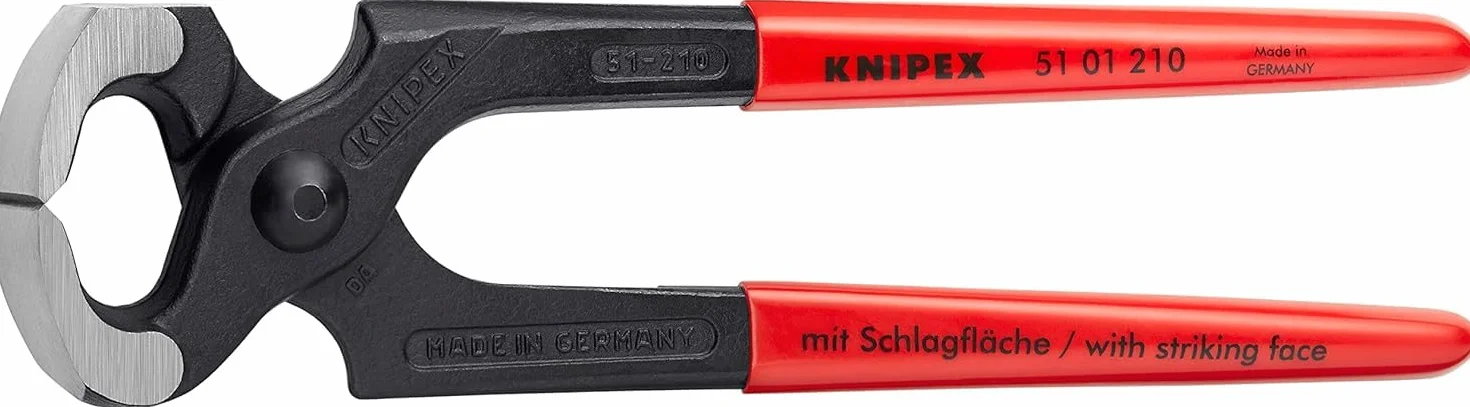 KNIPEX Tenaza para carpintero recubiertos de plástico 210 mm, 51 01 210