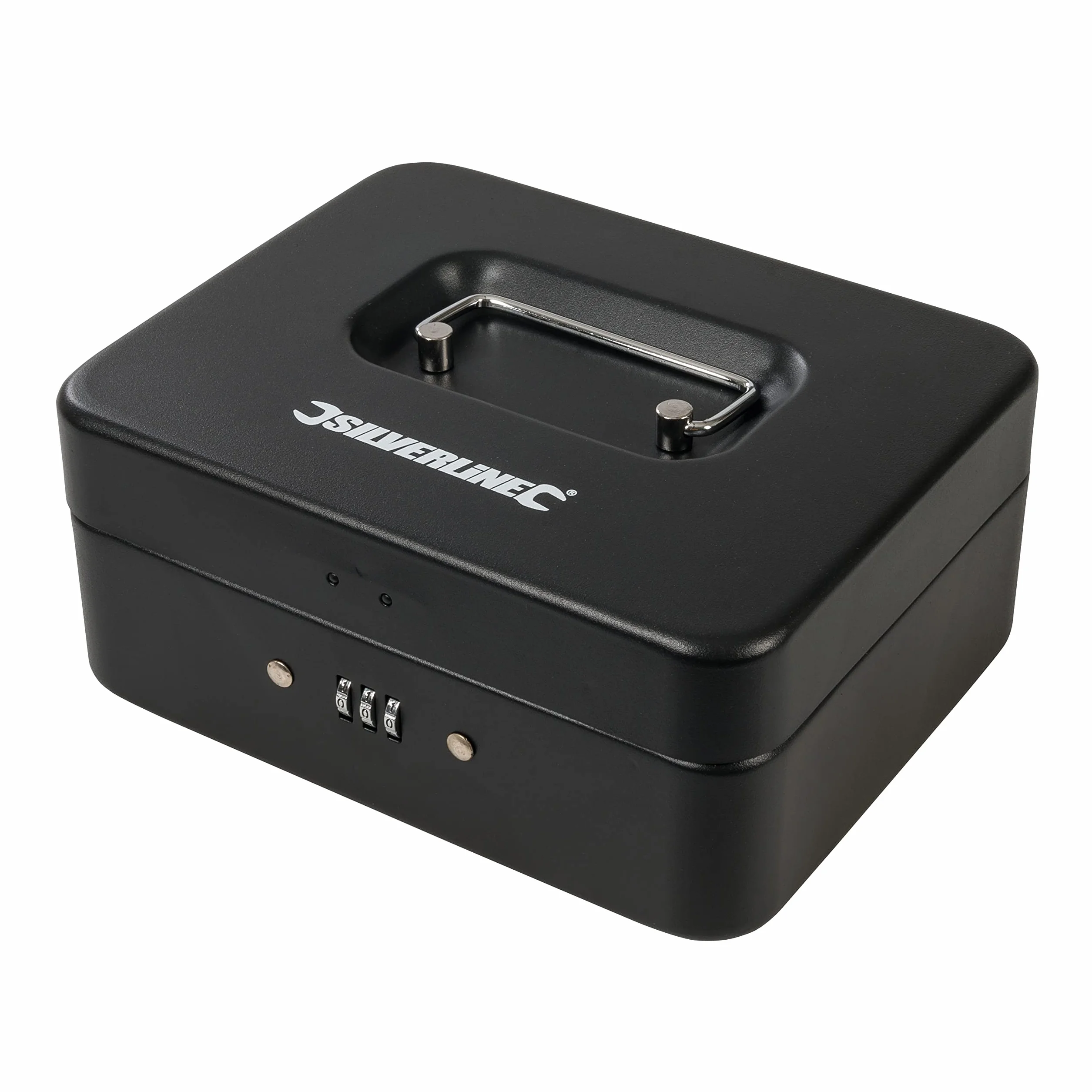 Silverline - Caja de seguridad con combinación de 3 dígitos 200 x 160 x 90 mm (732370)
