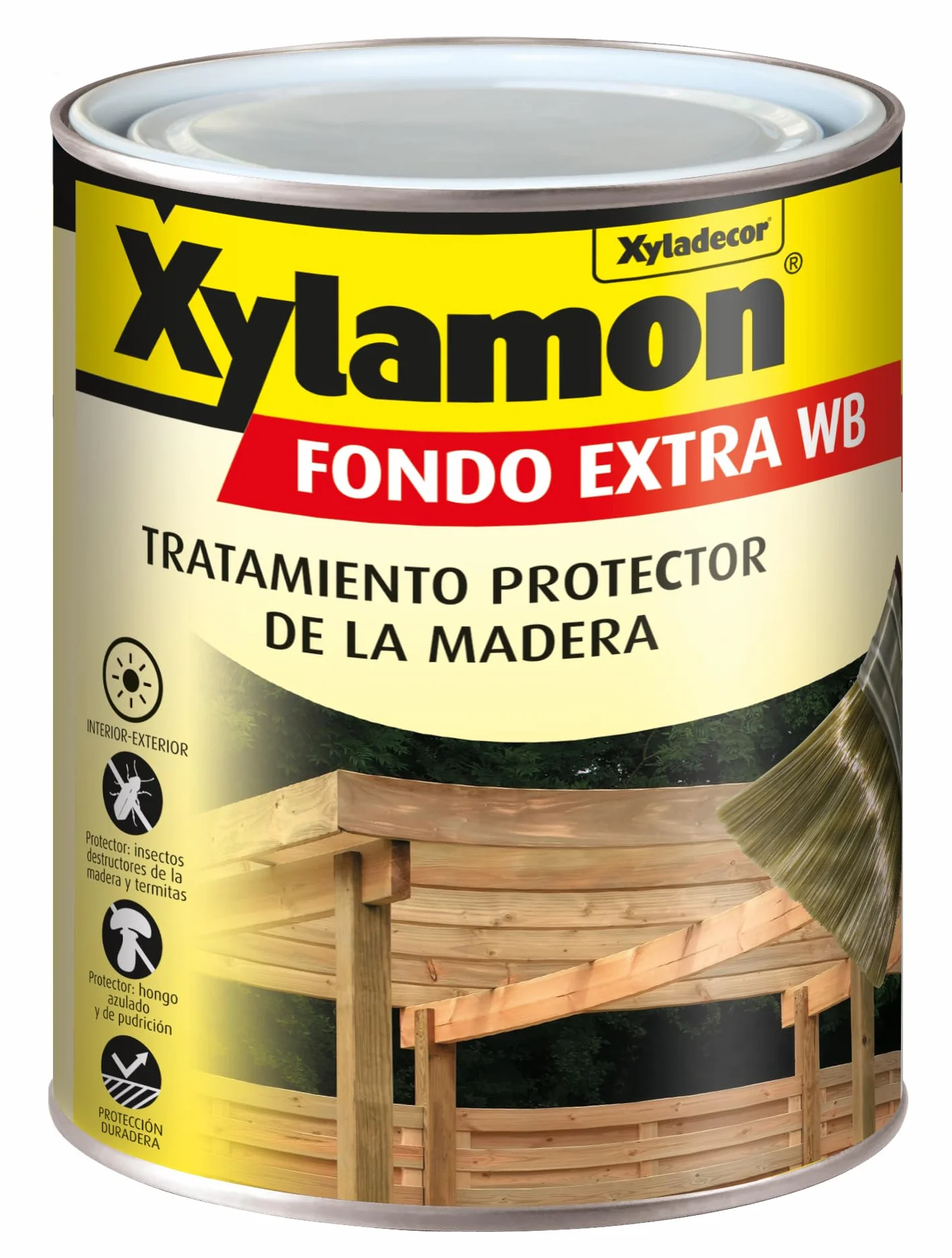 Xylamon Fondo Extra WB, Protector de Madera Interior y Exterior, Base Agua (Incoloro, 2,5 L)