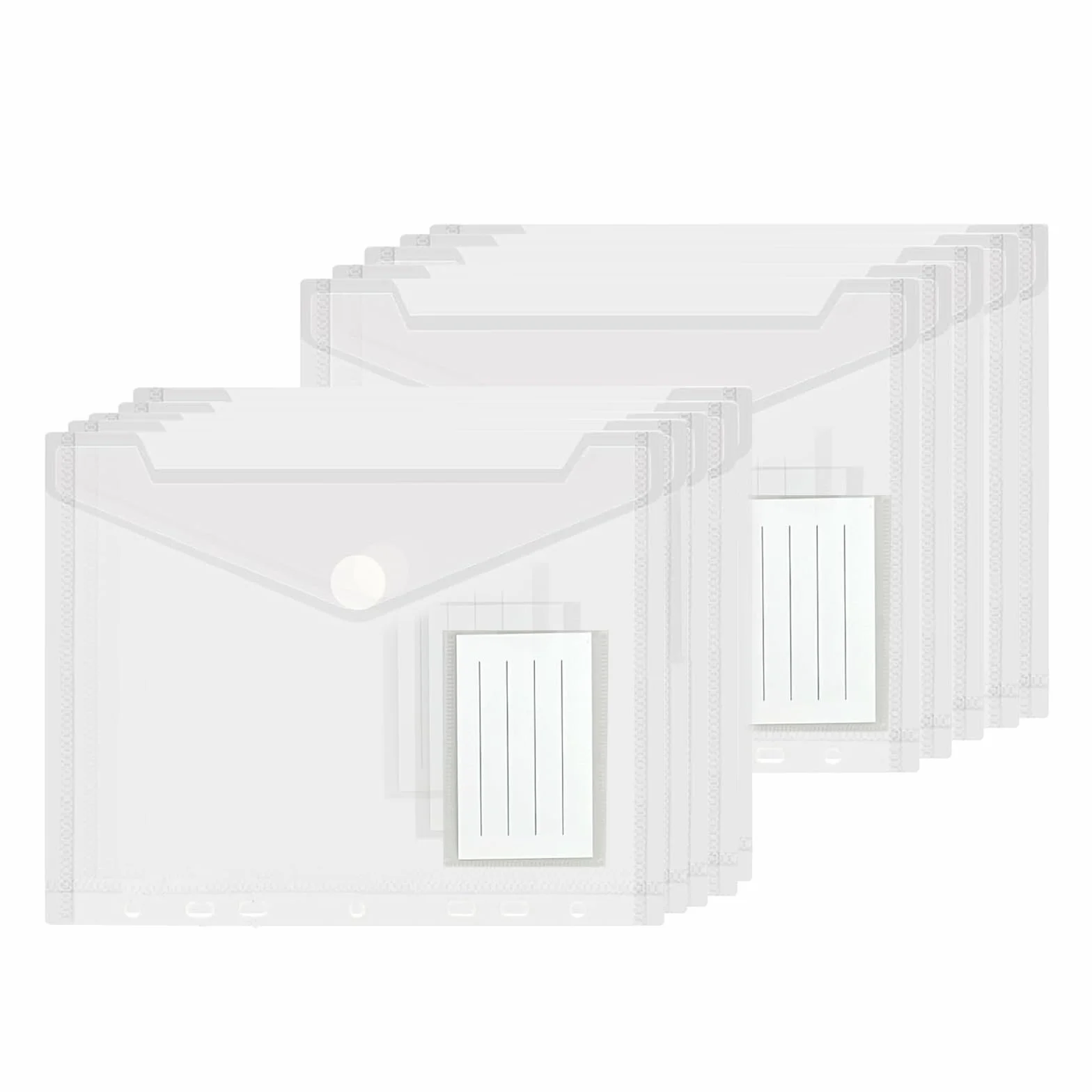 Sobres Plástico A5 Carpeta Portafolios Impermeable 7 Agujeros Organizador Documentos