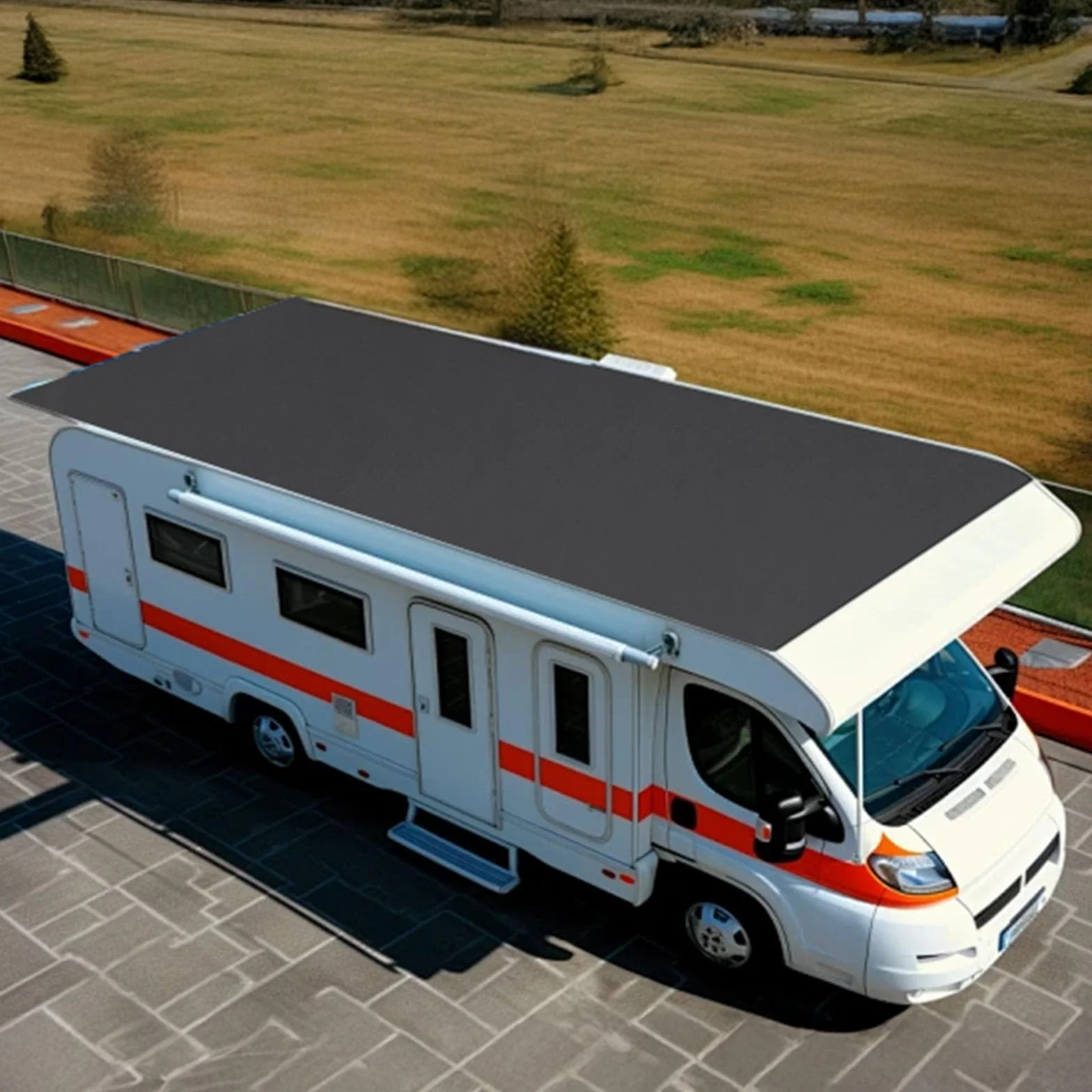 VEVOR Membrana para Techos 4,572 x 7,62 m, Lámina de EPDM de 1,14 mm, Impermeabilización de Cocheras, Duradera y Resistente a la Intemperie, Base para Autocaravanas, Techos y Estanques, Negro