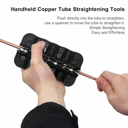 Enderezador de Tubos de 16mm - Herramienta Manual para Enderezar Tubos de Aire Acondicionado en Acero, Acero Inoxidable, Cobre y Aluminio
