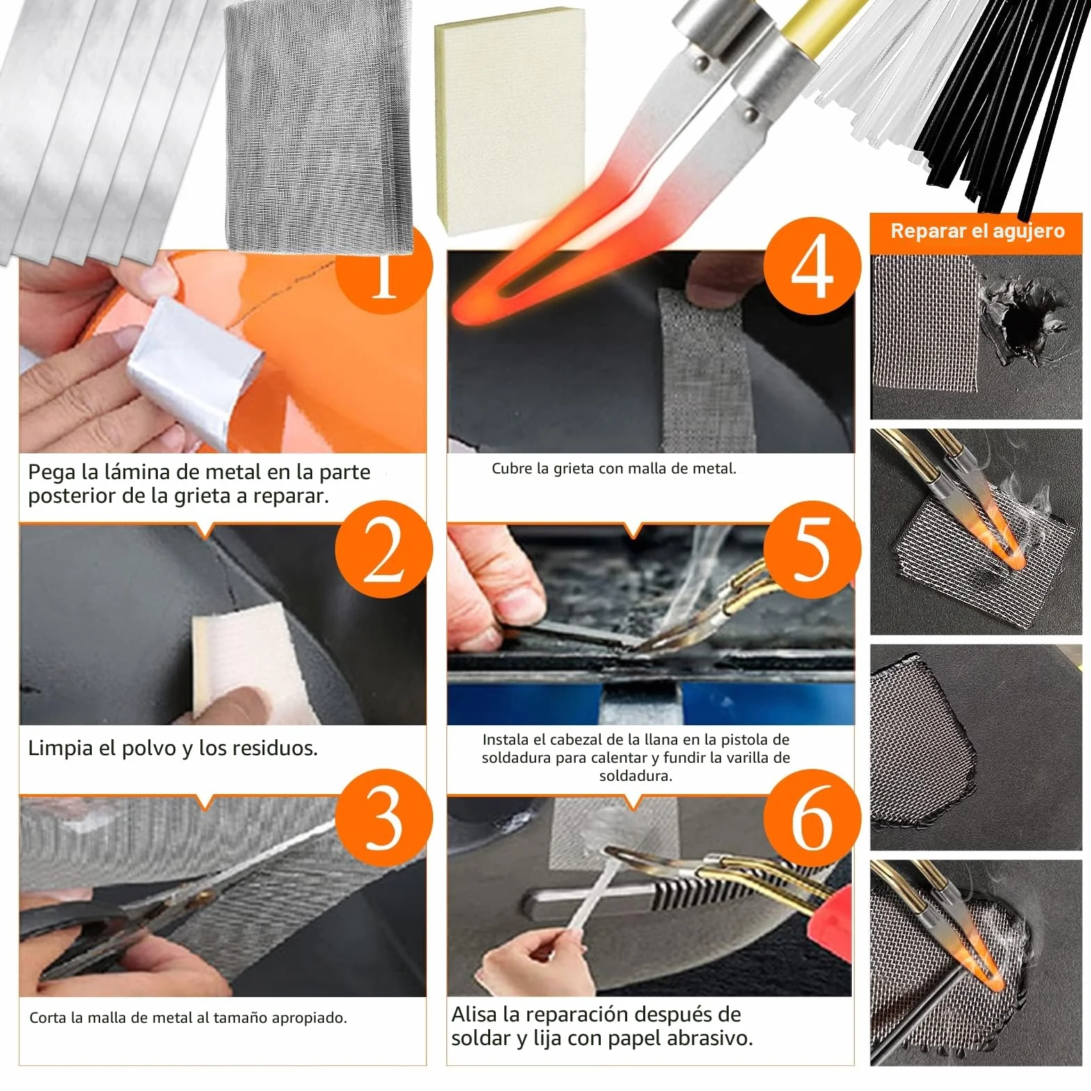 220W 2 en 1 Soldador de Plástico con 800pcs Grapas,20pcs Varillas & 2pcs Herramientas de Suavización,Pistola Grapas para Plastico, Plástico Soldadura Reparando Kit para Reparación Parachoques (negro)