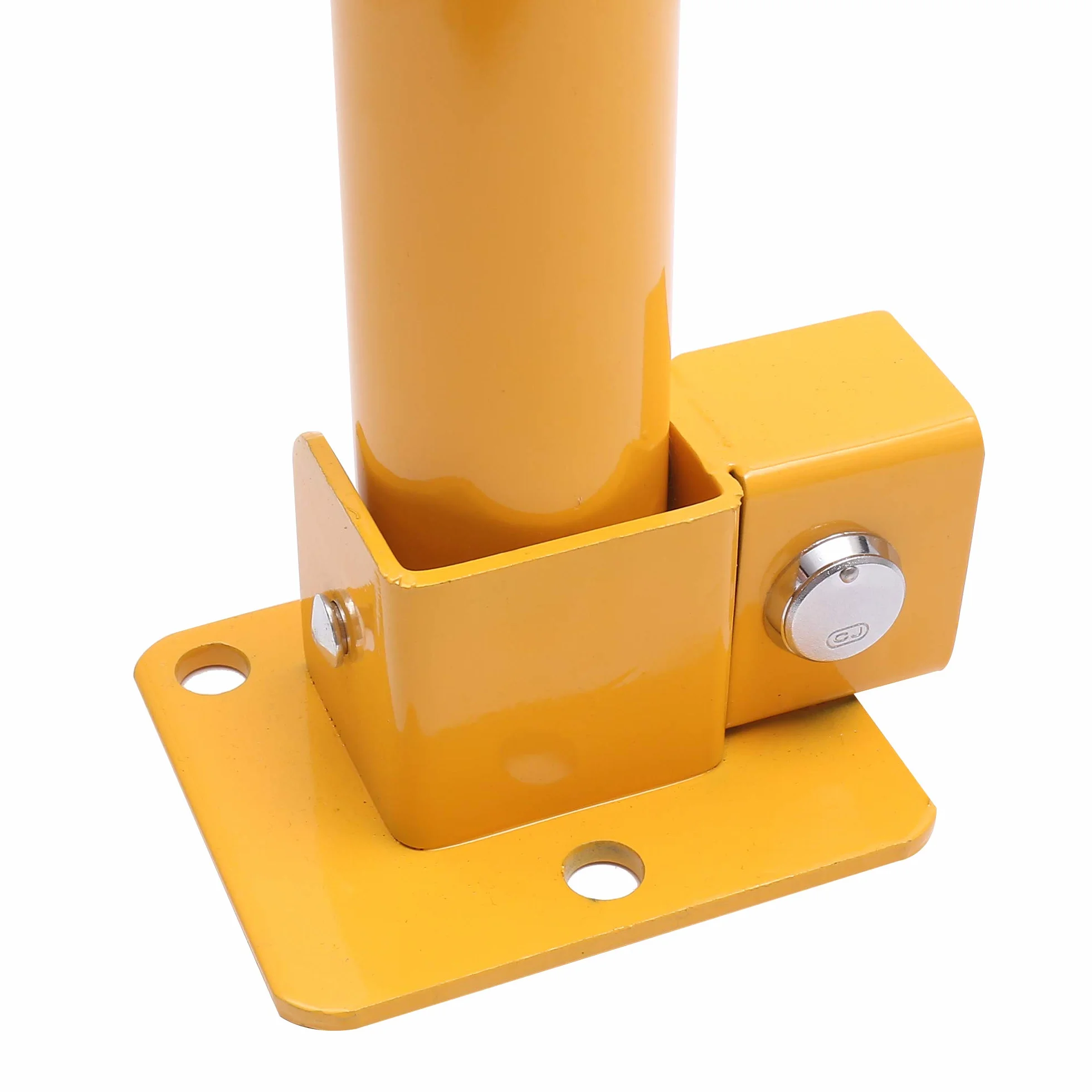 KATSU Bolardo de Bloqueo de Espacio para Estacionamiento de Automóviles Bloqueable Plegable Poste de Barrera de Parking de Coche, Amarilla y Roja, 60cm de Altura