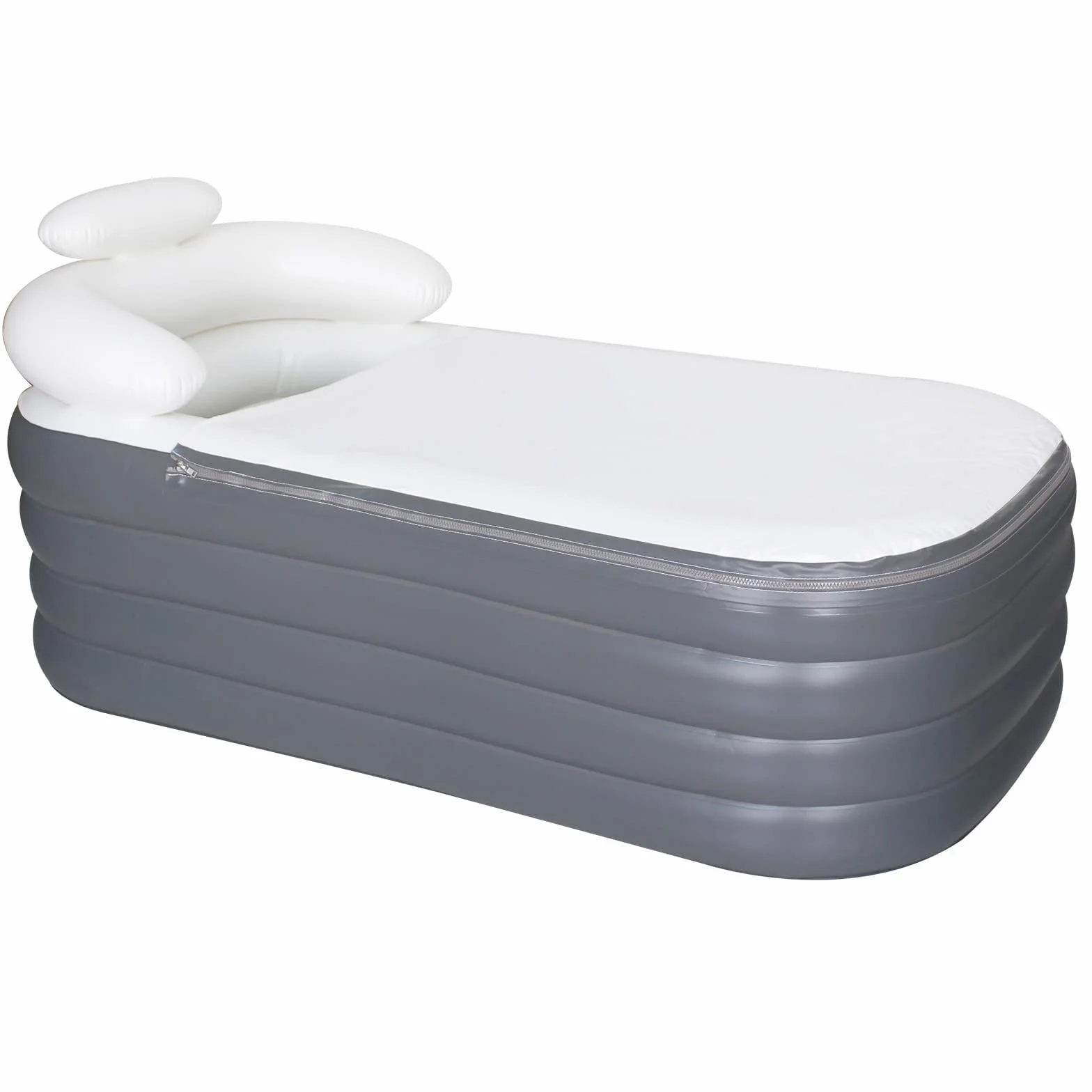 Bañera hinchable plegable para adultos, 164 x 84 x 51 cm, plegable para la ducha, grande, independiente con bomba para baño caliente y hielo