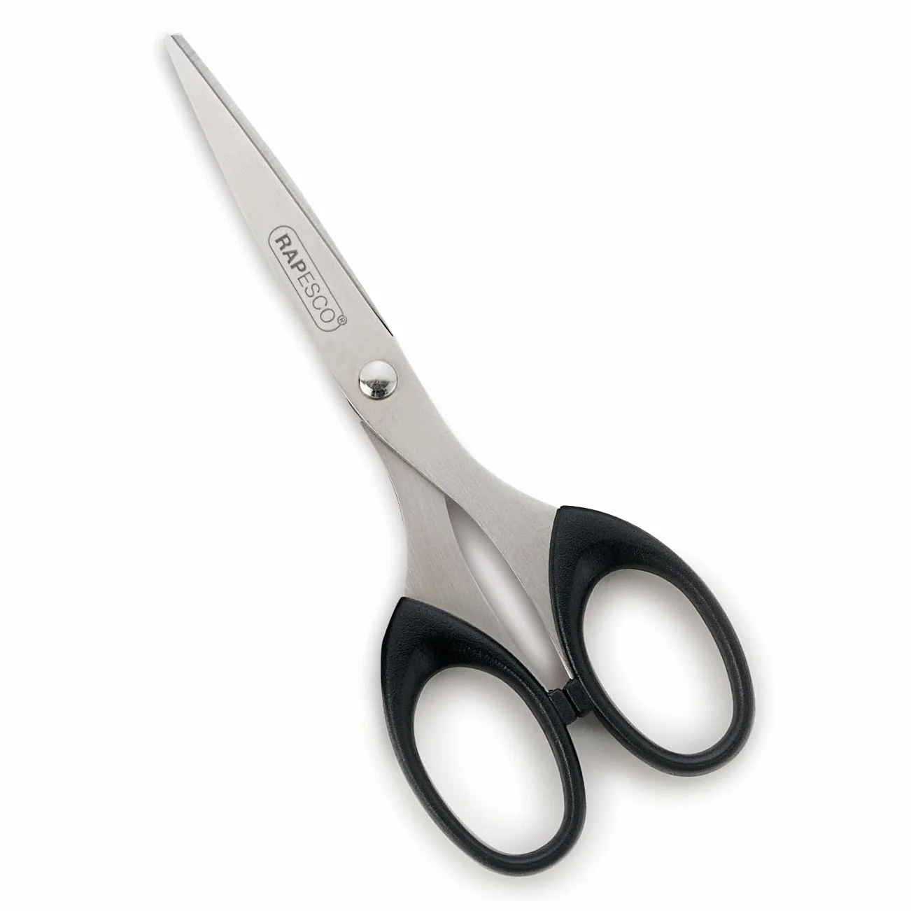 Rapesco CS6RY0B1 Tijeras de Acero Inoxidable de 16cm, Negro