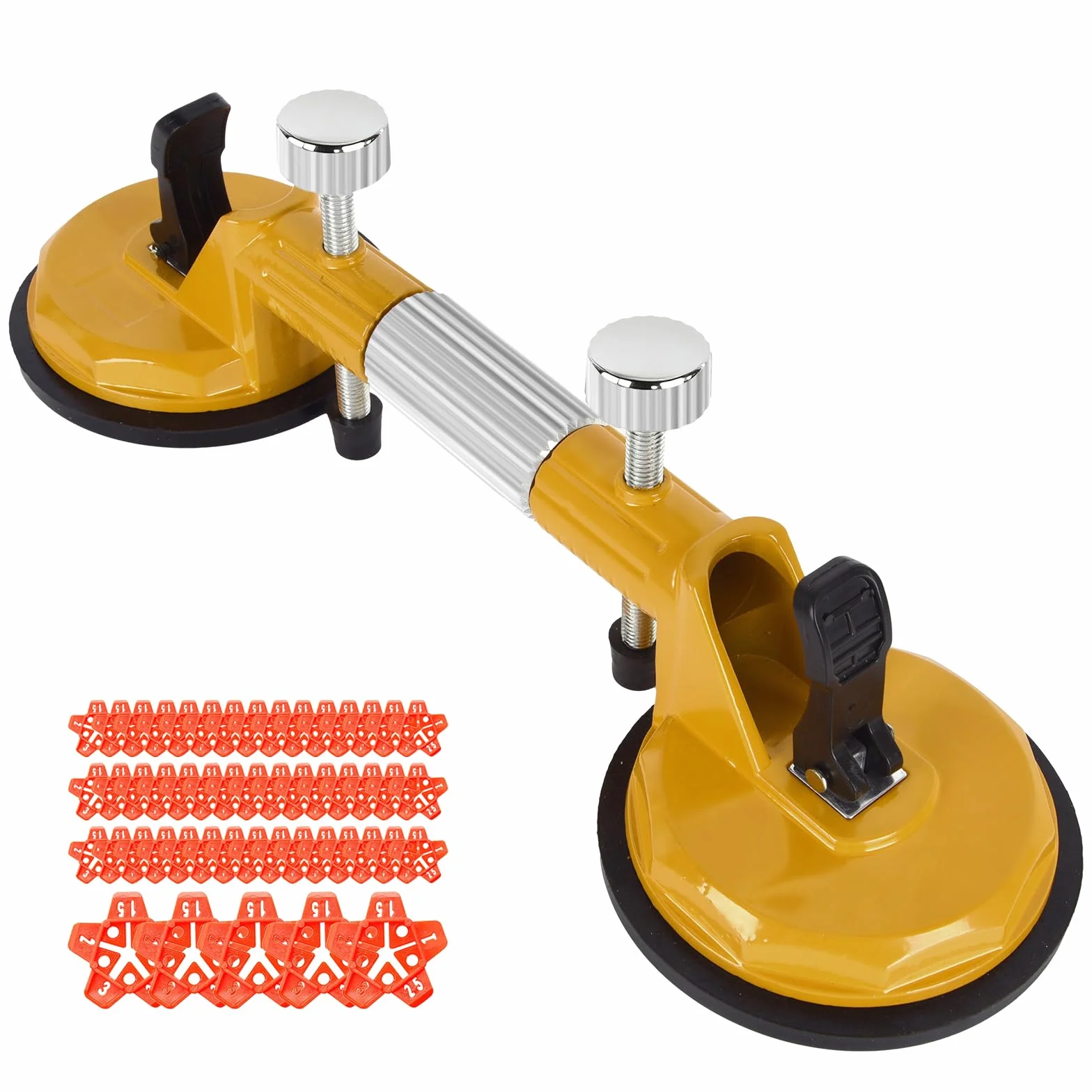 UpJiaflarish Herramientas de granito – Juego de herramientas de ventosa para azulejos – Colocador de costuras, para ajuste plano y reparación, adecuado para azulejos de granito, mármol, piedra, losa y