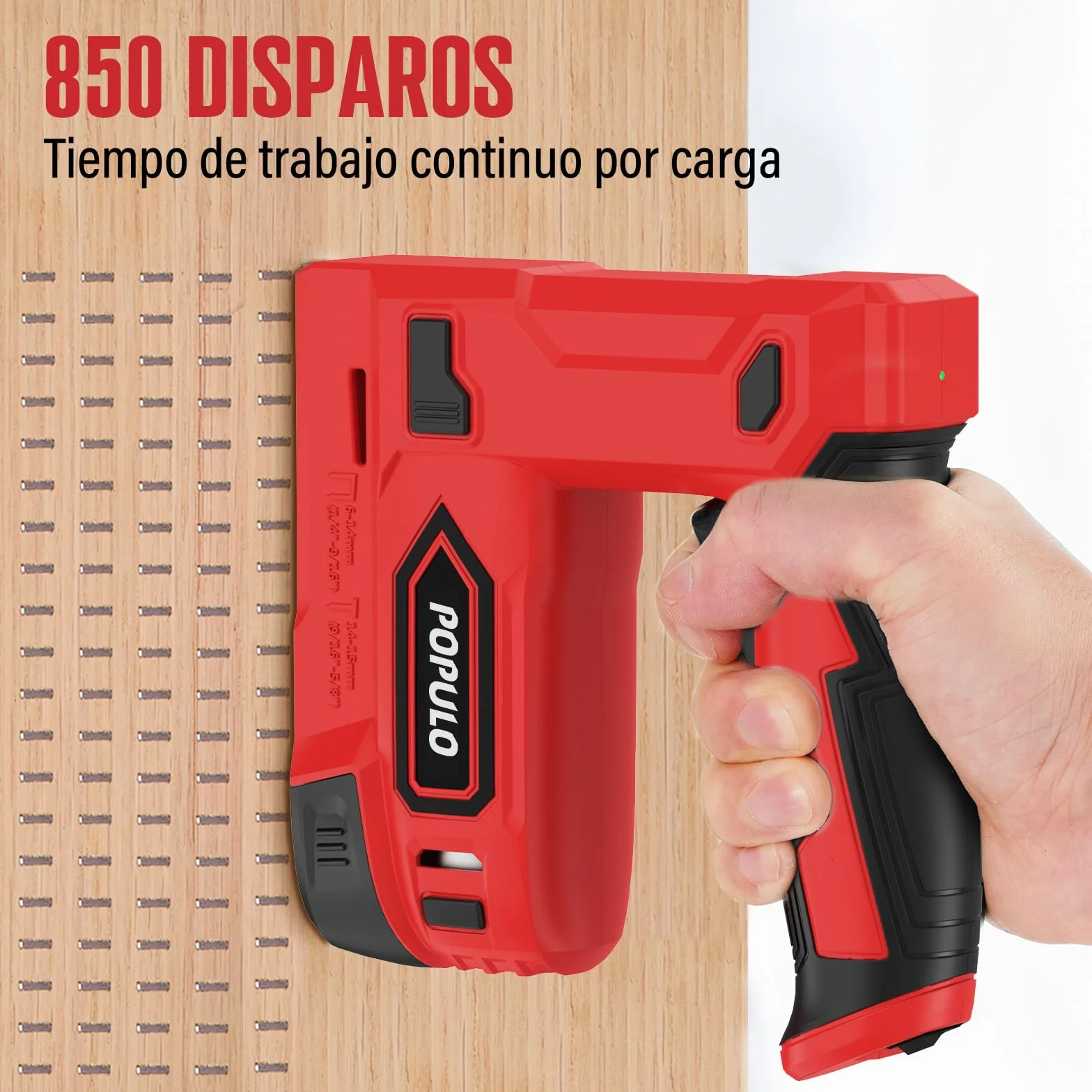 POPULO Pistola grapadora eléctrica, 2 en 1, grapadora eléctrica Tacker 4V, kit de clavadora Brad inalámbrica de 4V, pistola de clavos alimentada por batería para tapicería, carpintería, bricolaje con
