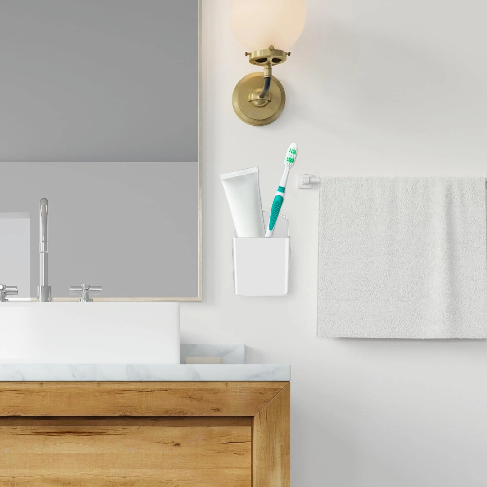 Prasacco 2 Piezas Soporte para Mando a Distancia, Soportes Autoadhesivos, Organizador de Pared Blanco