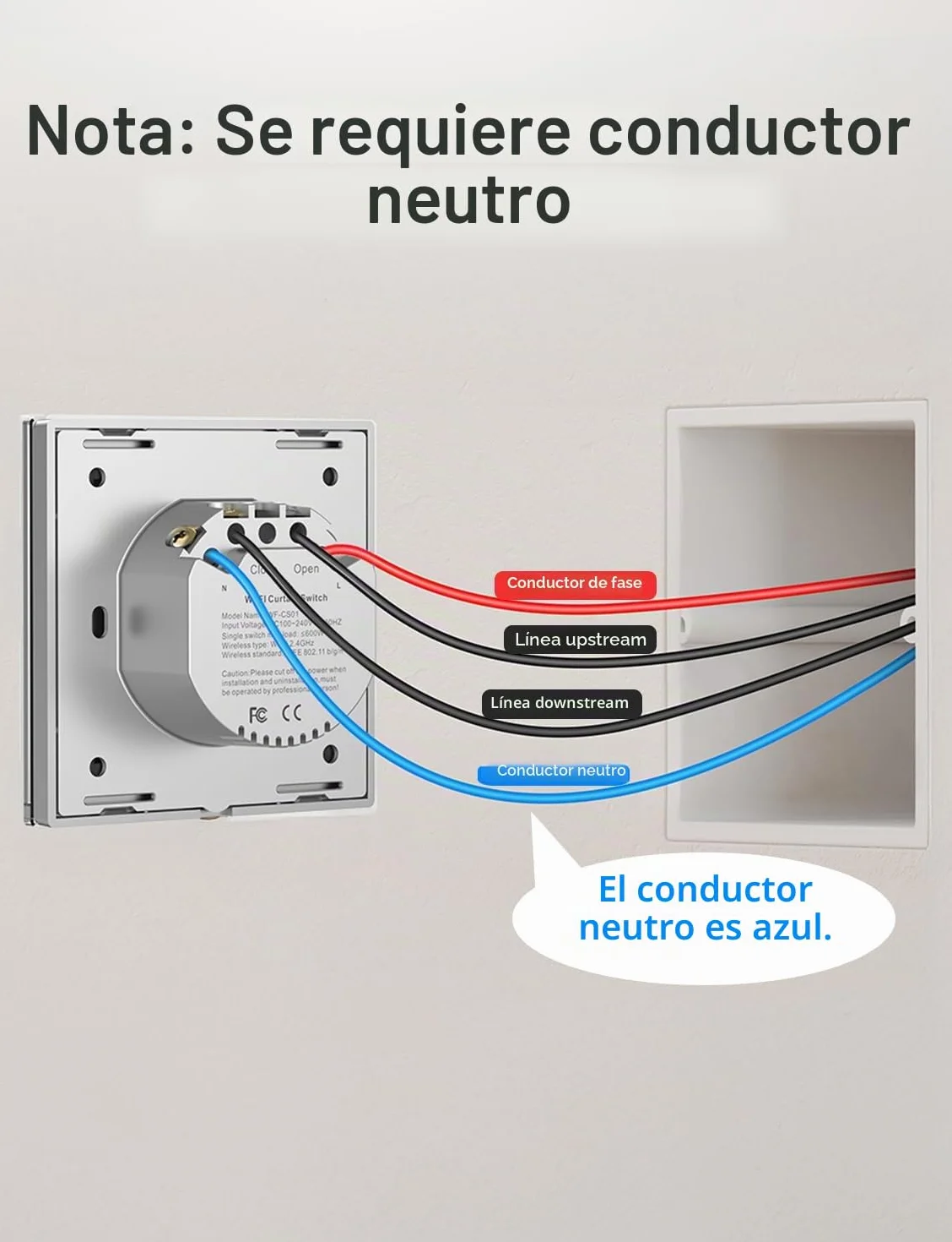 【6.1 Gen】Interruptor persiana WiFi Maxcio compatible con Alexa, Google Home, Interruptor Persiana con Control de Porcentaje, Temporizador y Control de Voz, Requiere Cable Neutro, 2.4G WiFi