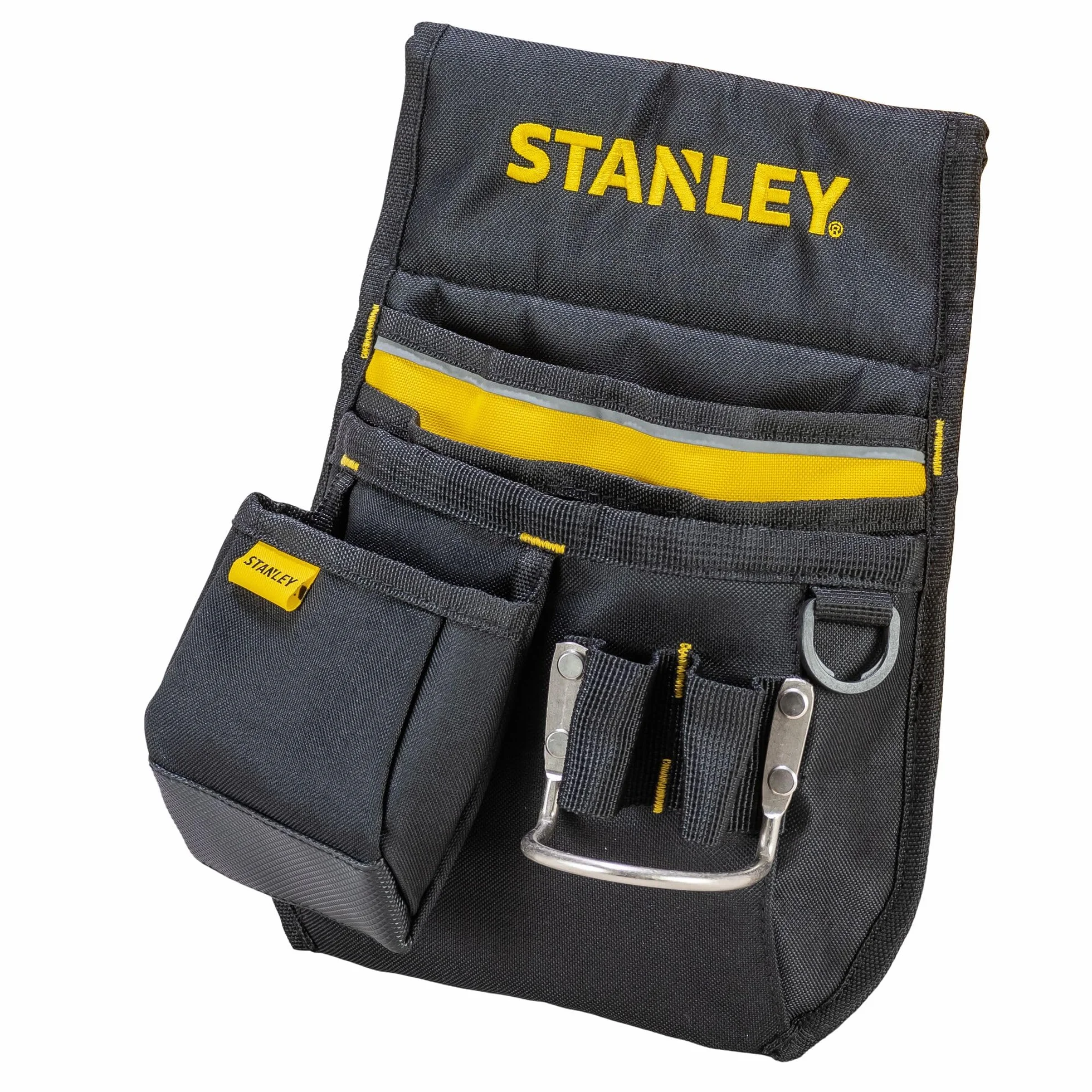 STANLEY Cinturón Portaherramientas de Nylon, Bolsa Resistente 600X600 Denier, Múltiples Compartimentos, Anillo Portamartillo, Acolchado Trasero, 1-96-181