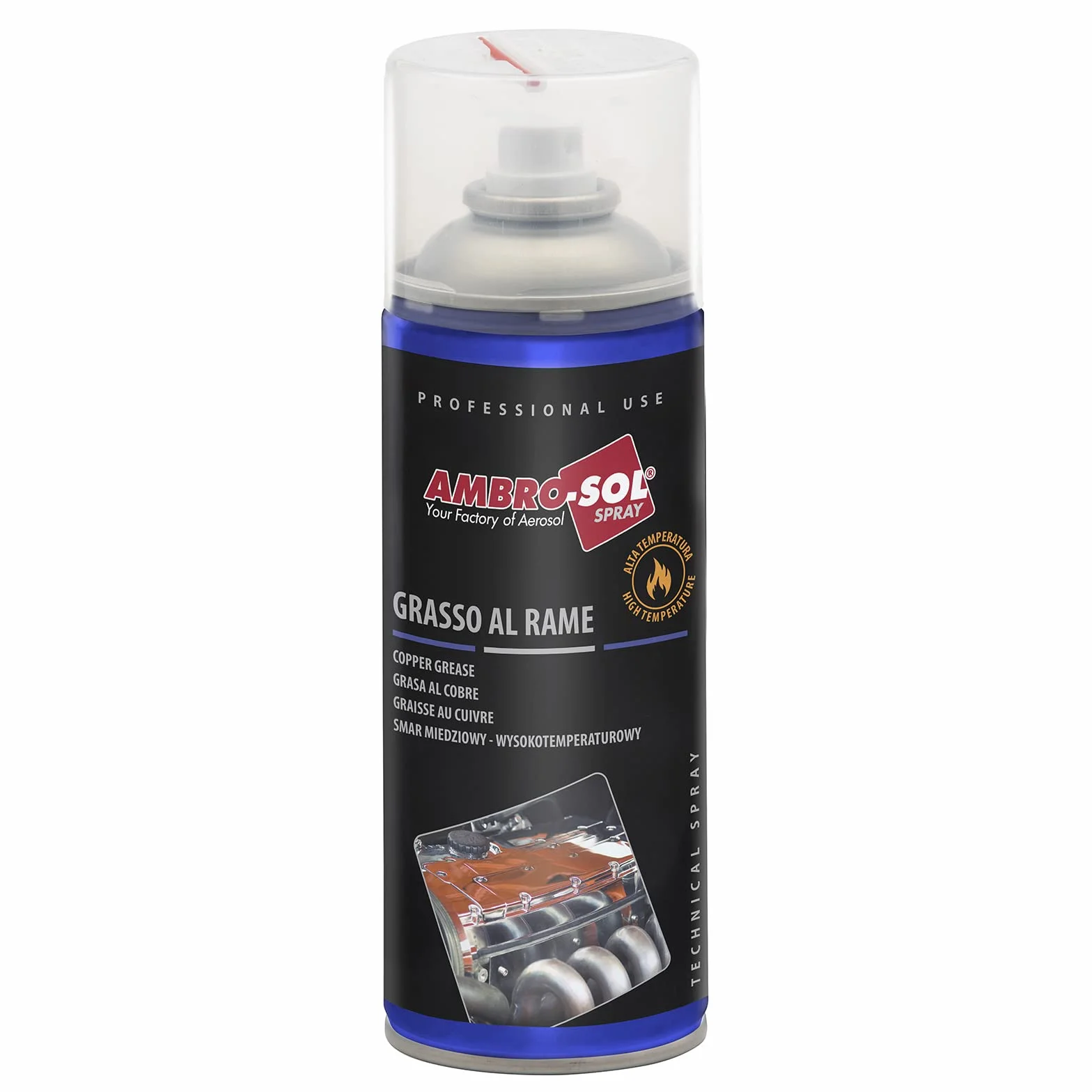 AMBRO-SOL, Grasa al Cobre, Spray 400 ml, El embalaje puede variar